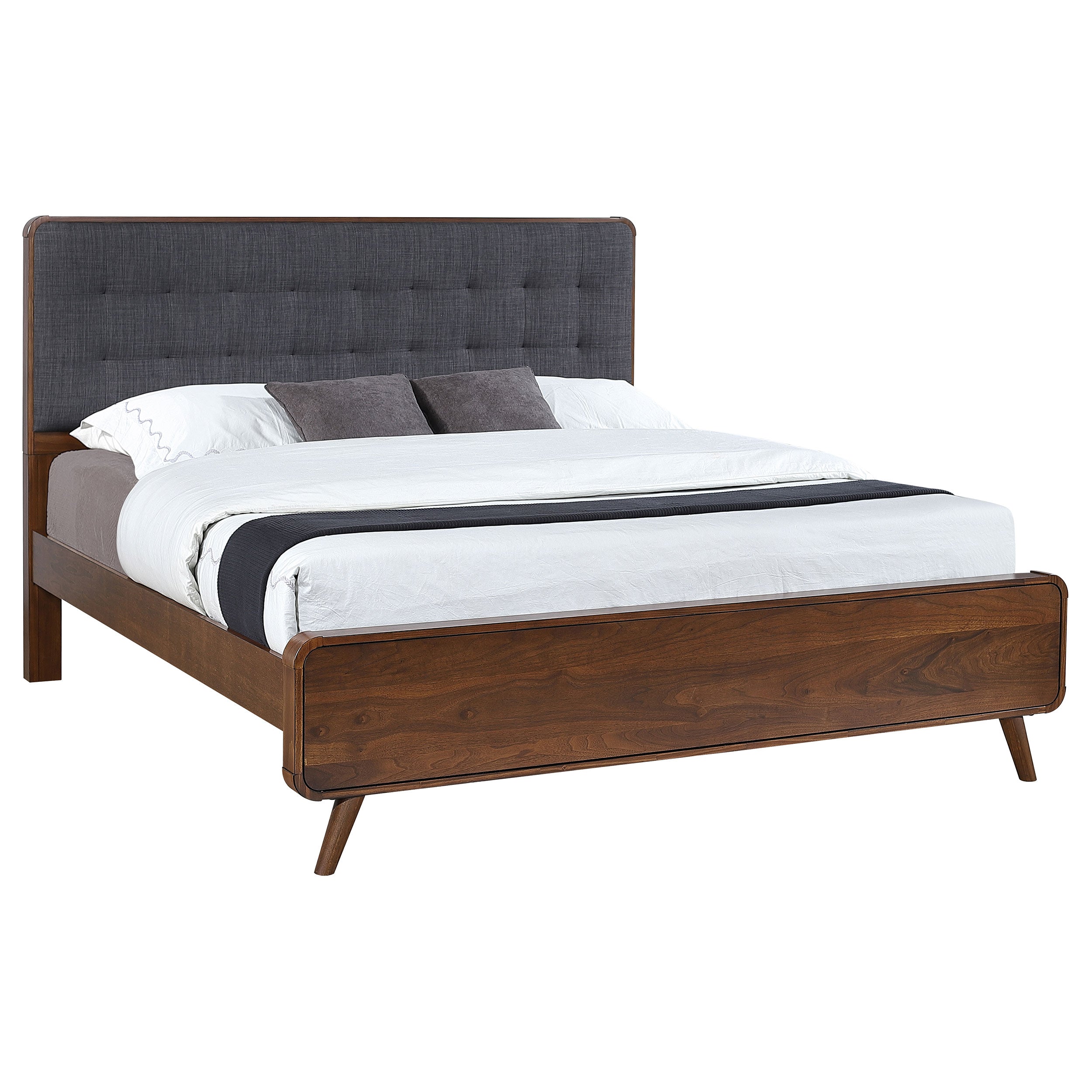 Robyn Wood California King Platform Bed Dark Walnut