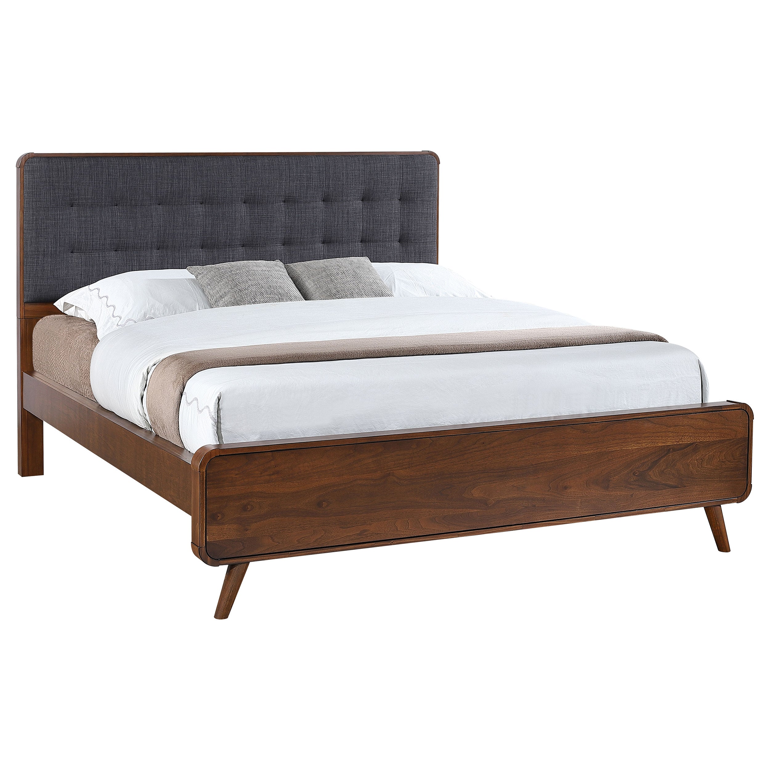 Robyn Wood California King Platform Bed Dark Walnut