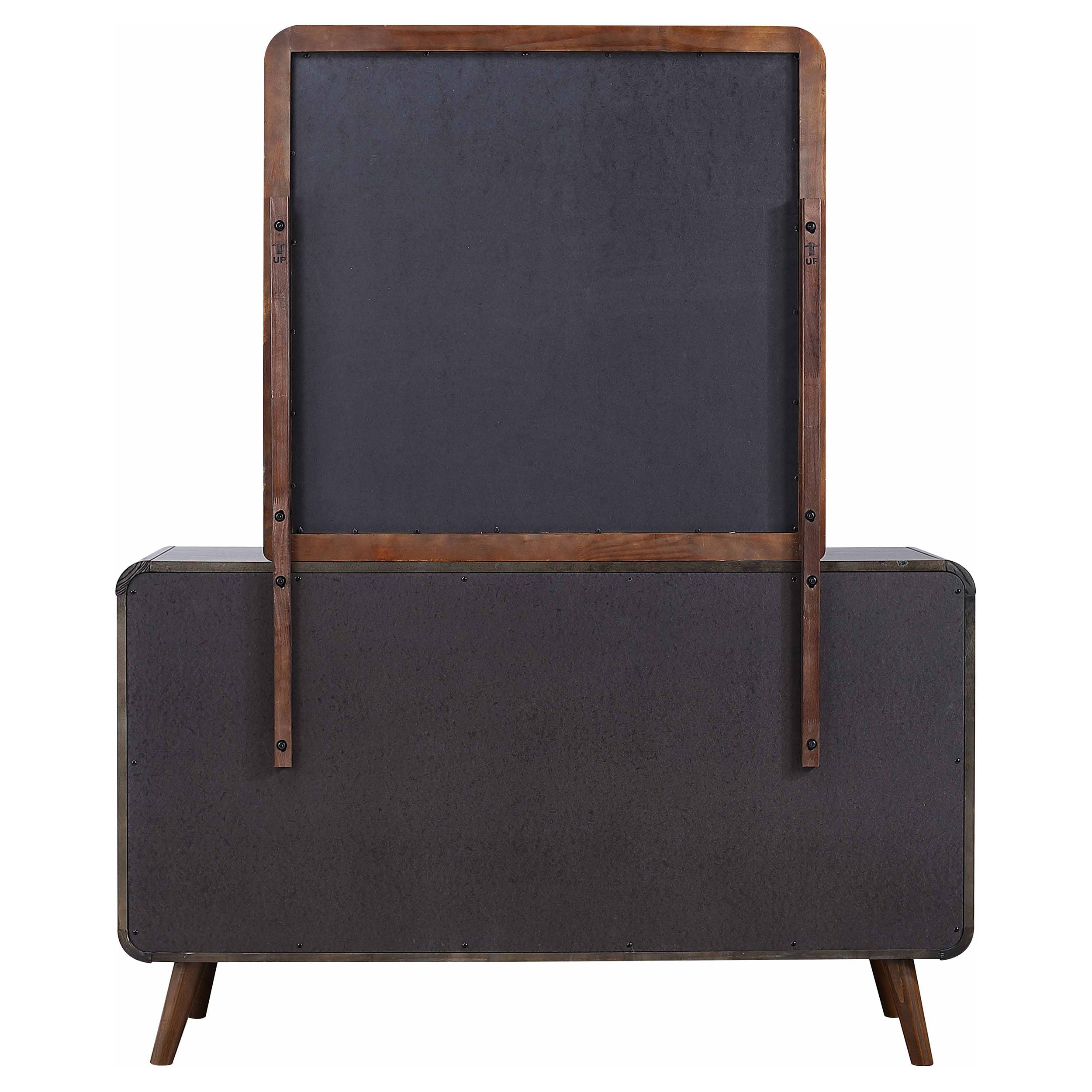 Robyn 6-drawer Bedroom Dresser and Mirror Light Ash