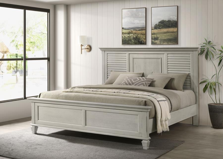 Franco Wood Panel Bed Distressed