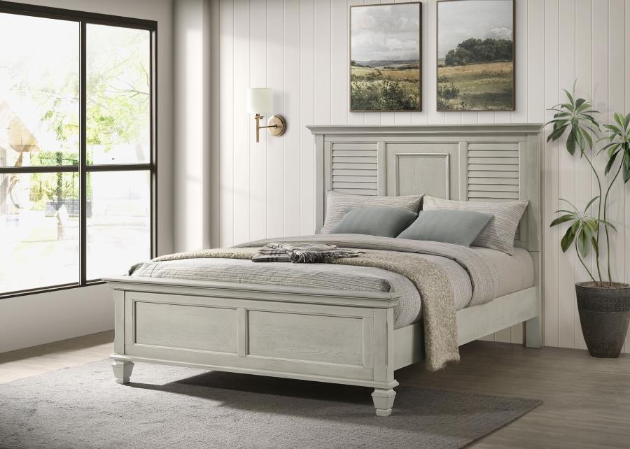 Franco Wood Panel Bed Distressed