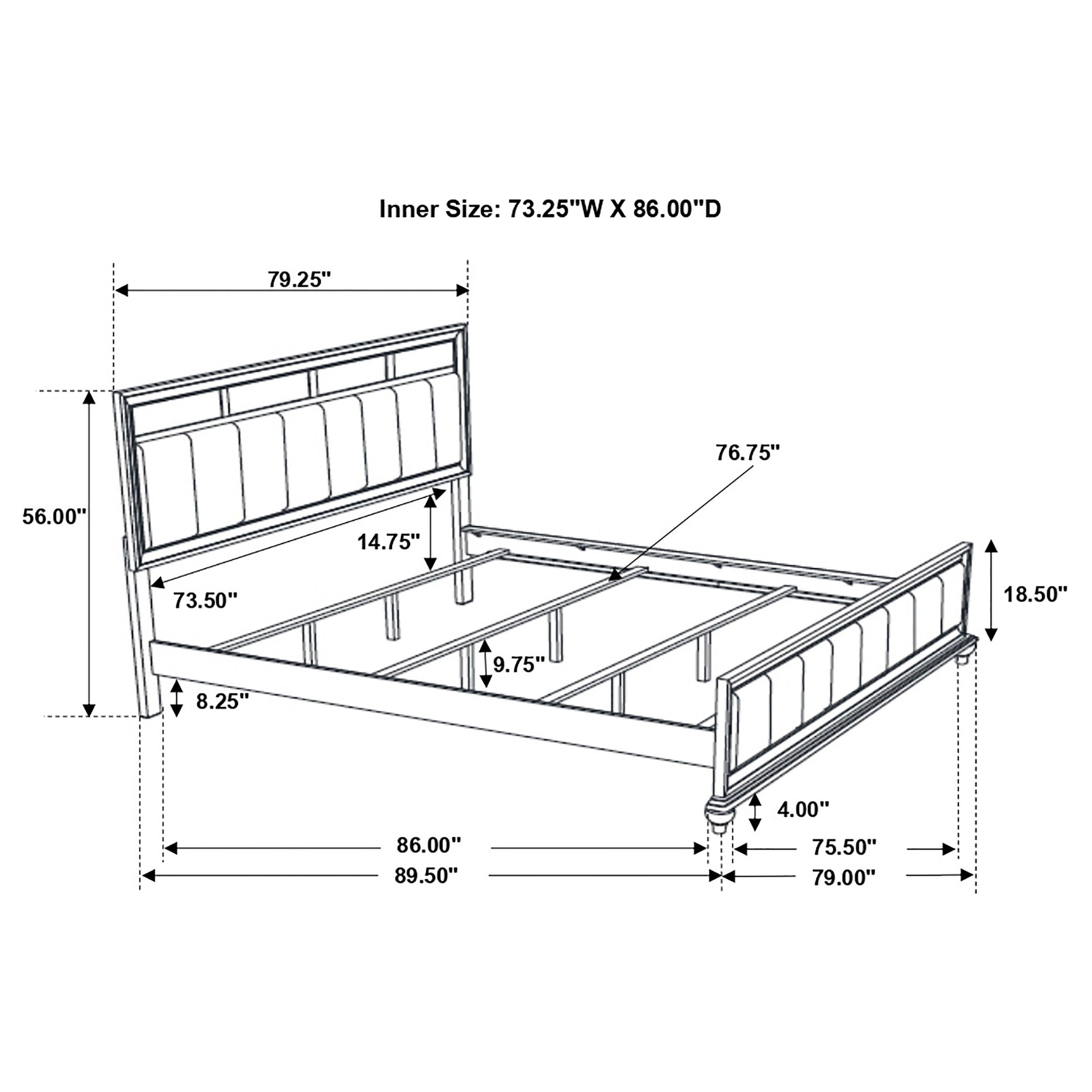 Barzini Wood Panel Bed