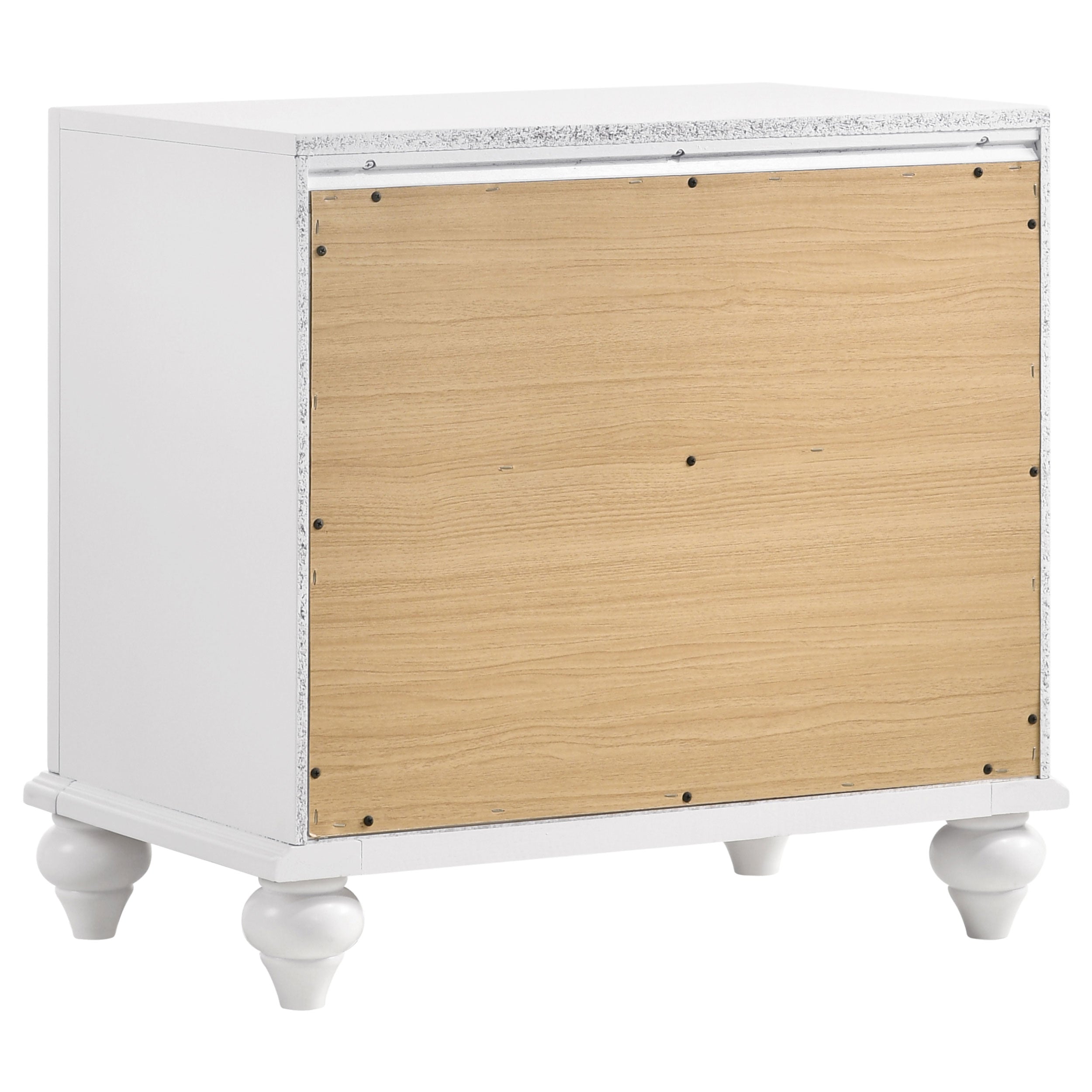 Barzini 2-drawer Nightstand White