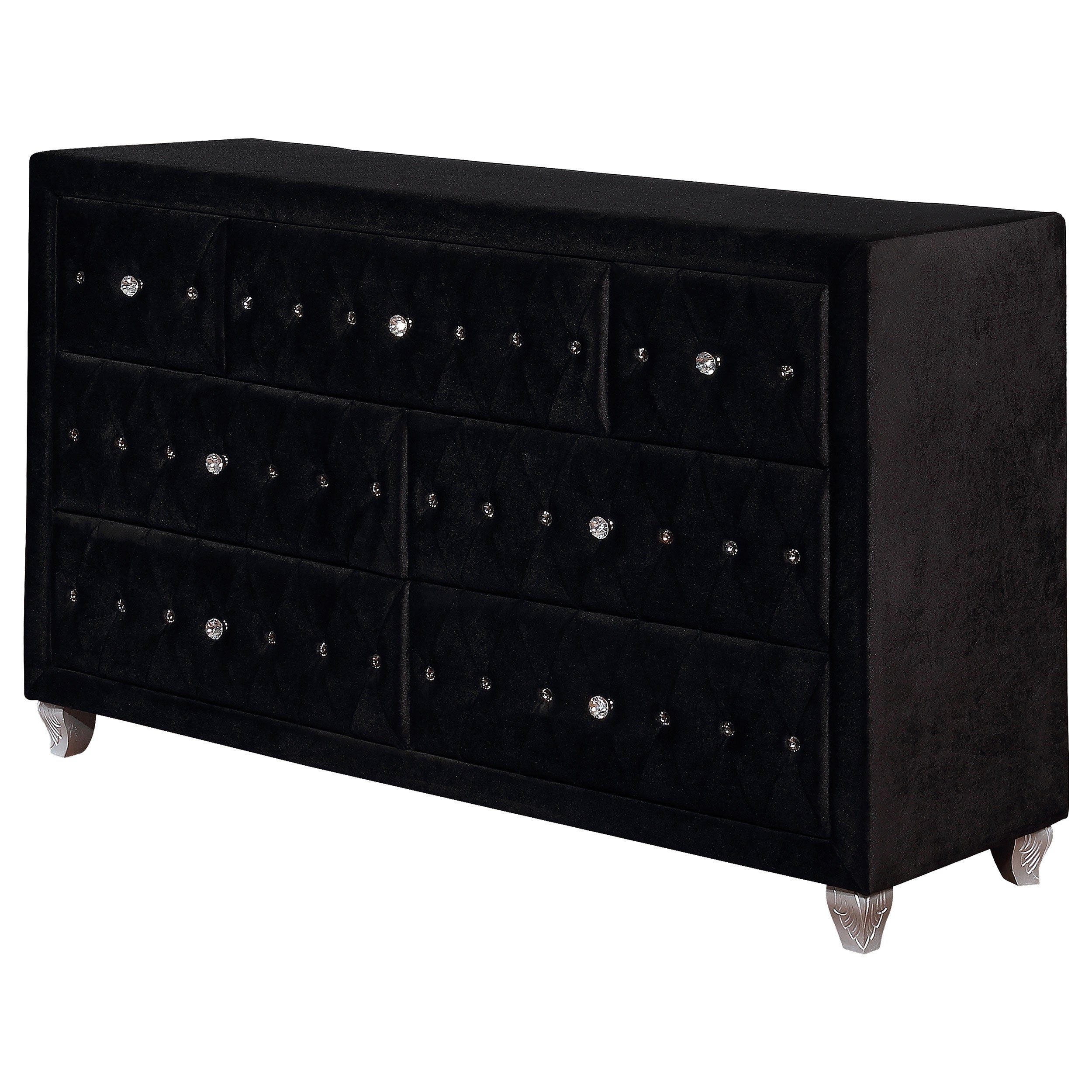 Deanna 7-drawer Rectangular Dresser Black