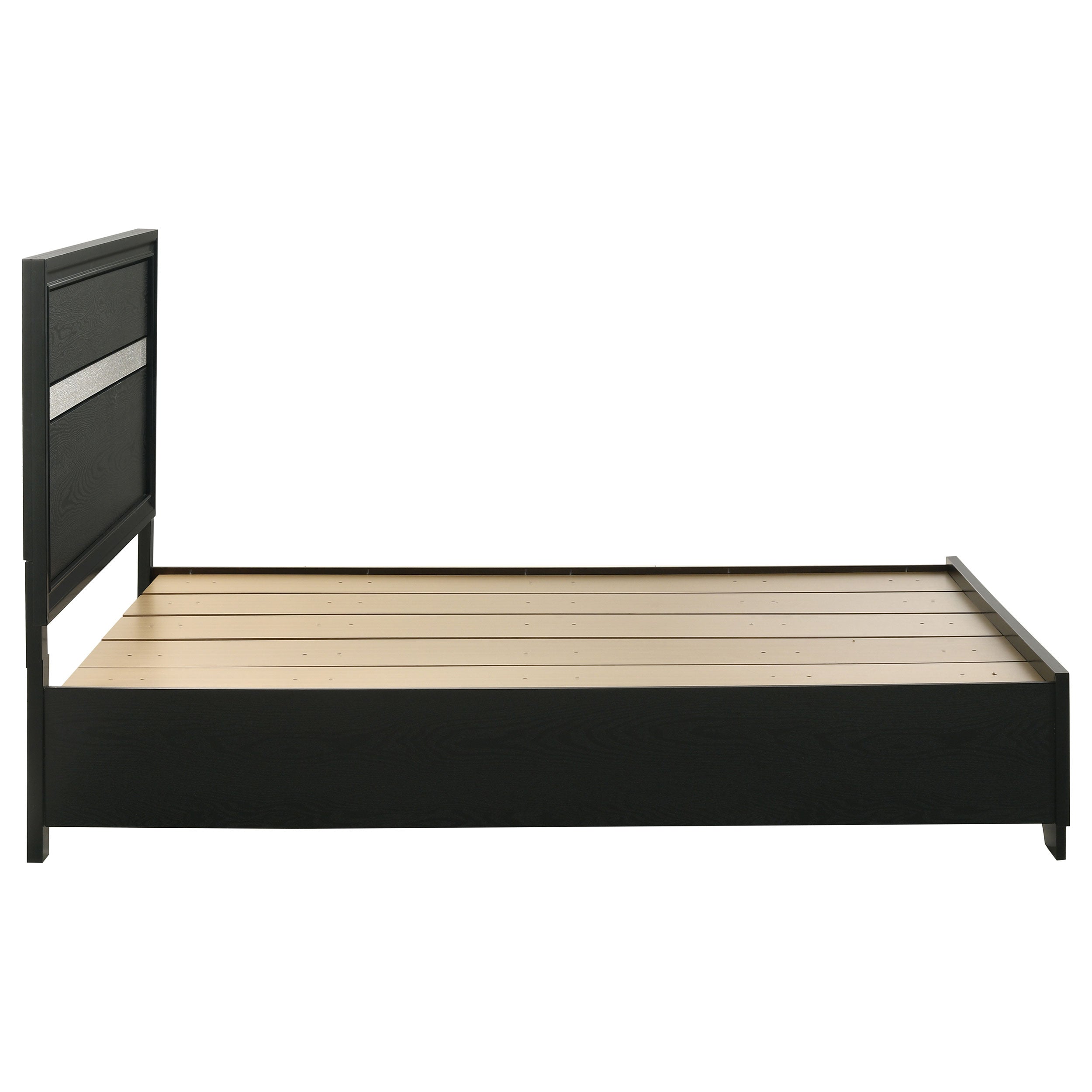 Miranda 51-inch Wood California King Storage Panel Bed Black