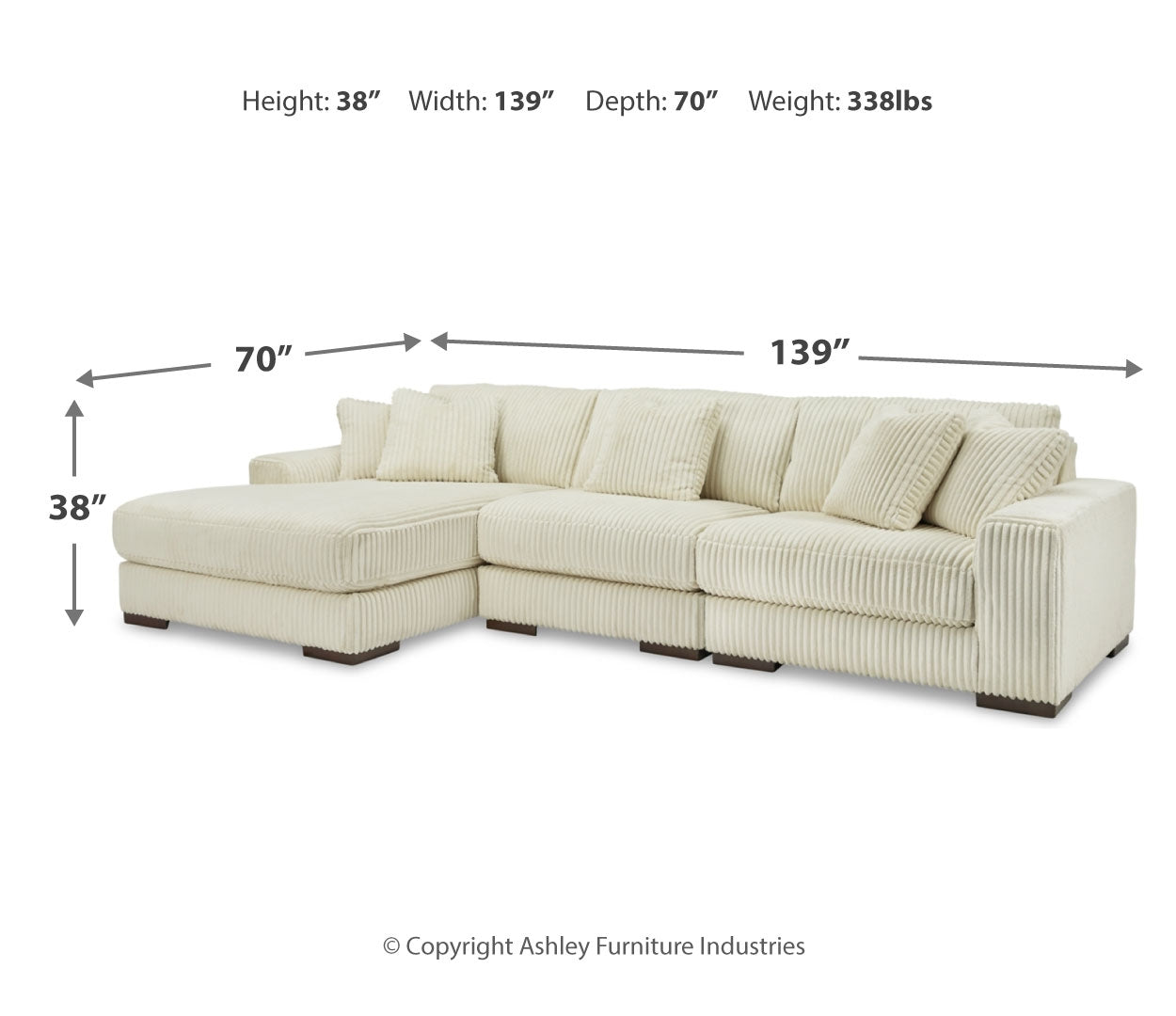 Lindyn 2-Piece Sectional with Ottoman