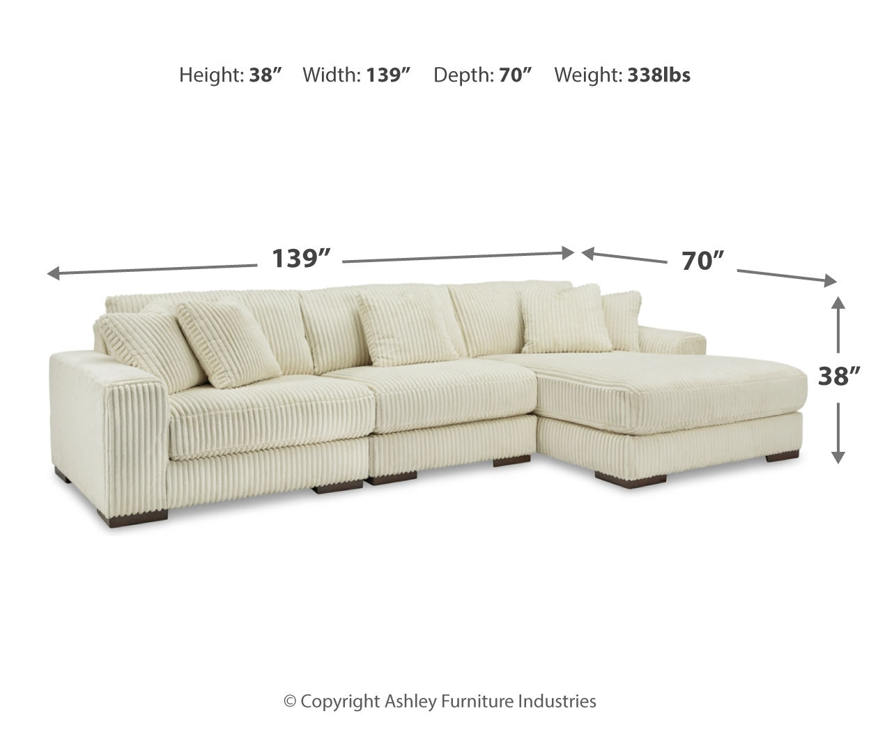 Lindyn 2-Piece Sectional with Ottoman