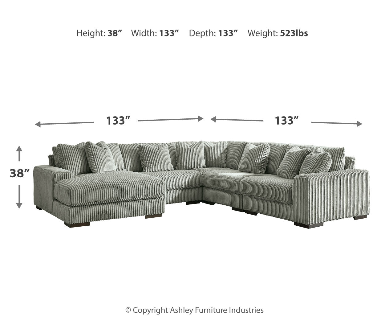 Lindyn 2-Piece Sectional with Ottoman