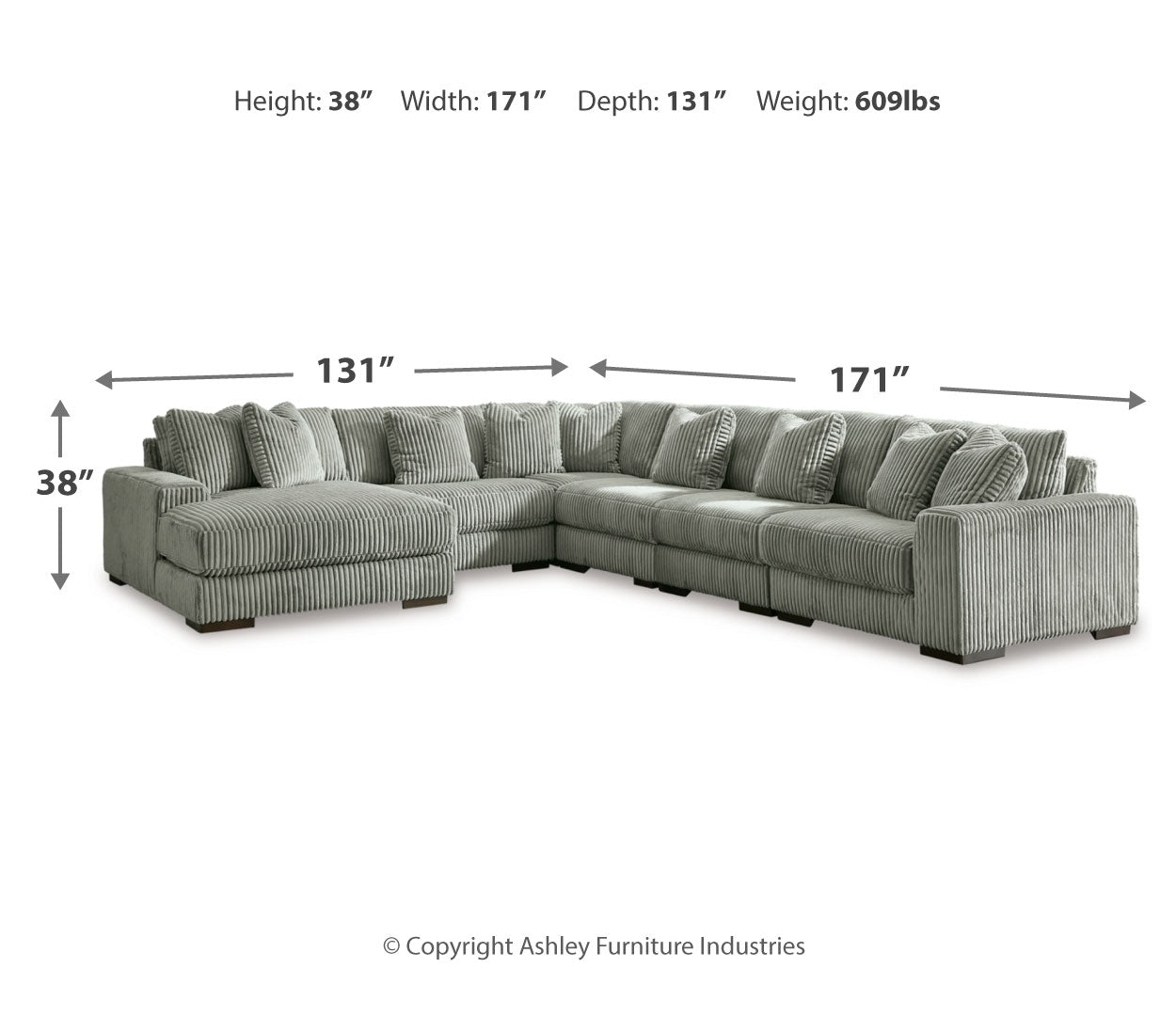 Lindyn 2-Piece Sectional with Ottoman