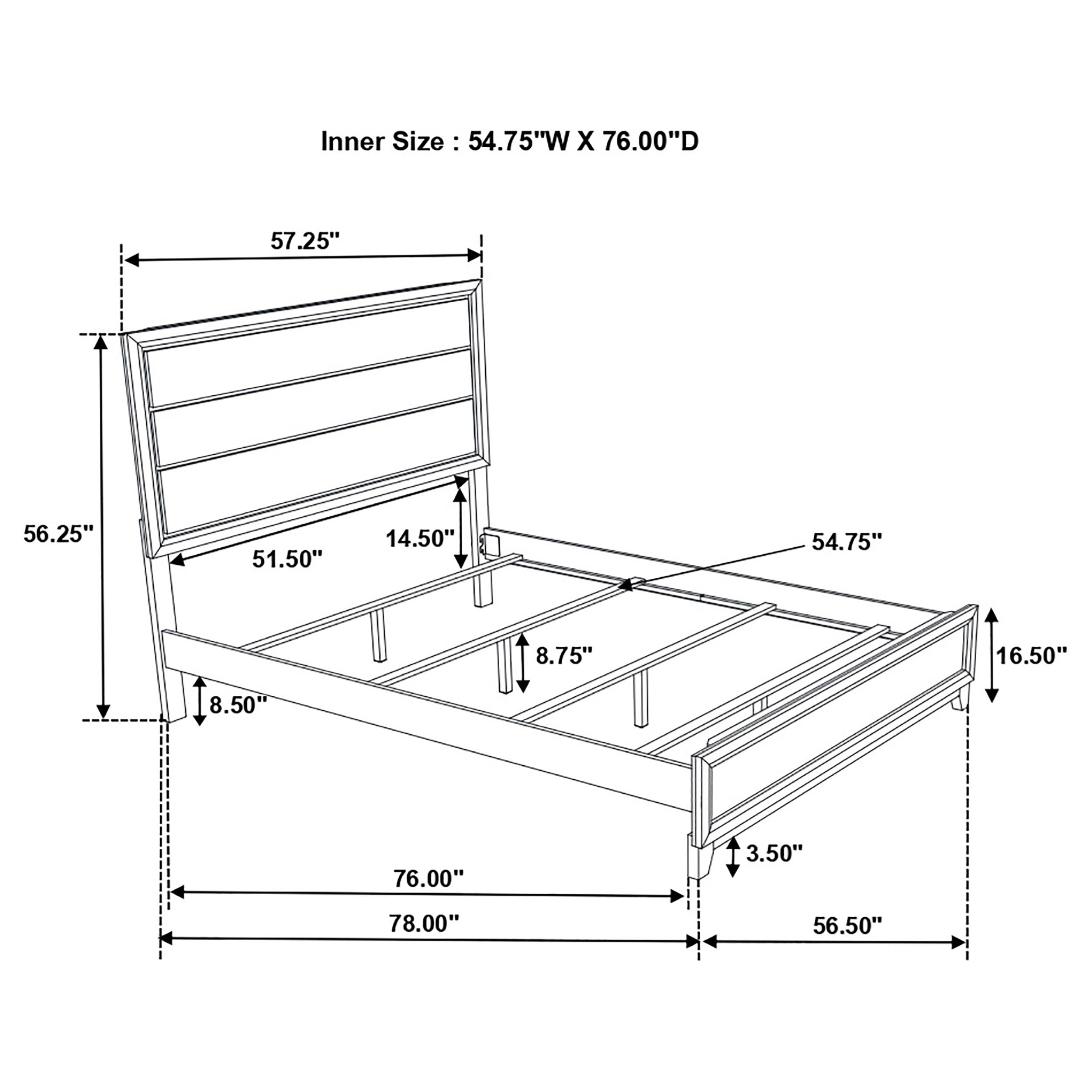 Watson  Bed Grey Oak and Black