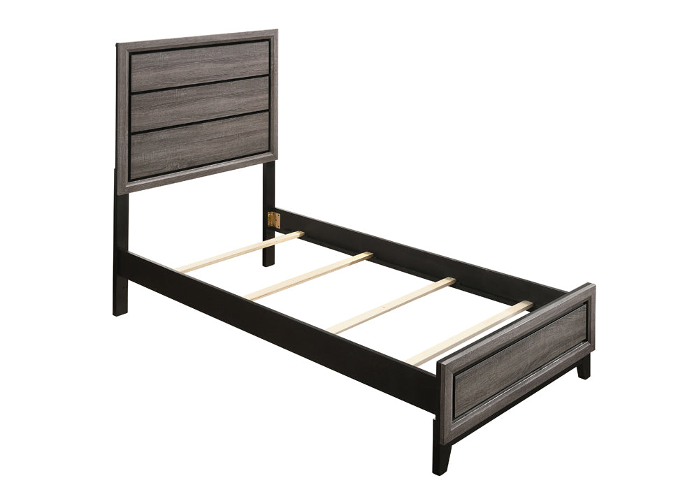 Watson Bedroom Set Grey Oak and Black