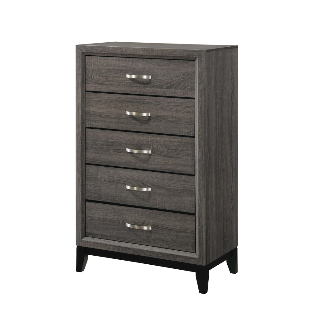 Watson Bedroom Set Grey Oak and Black