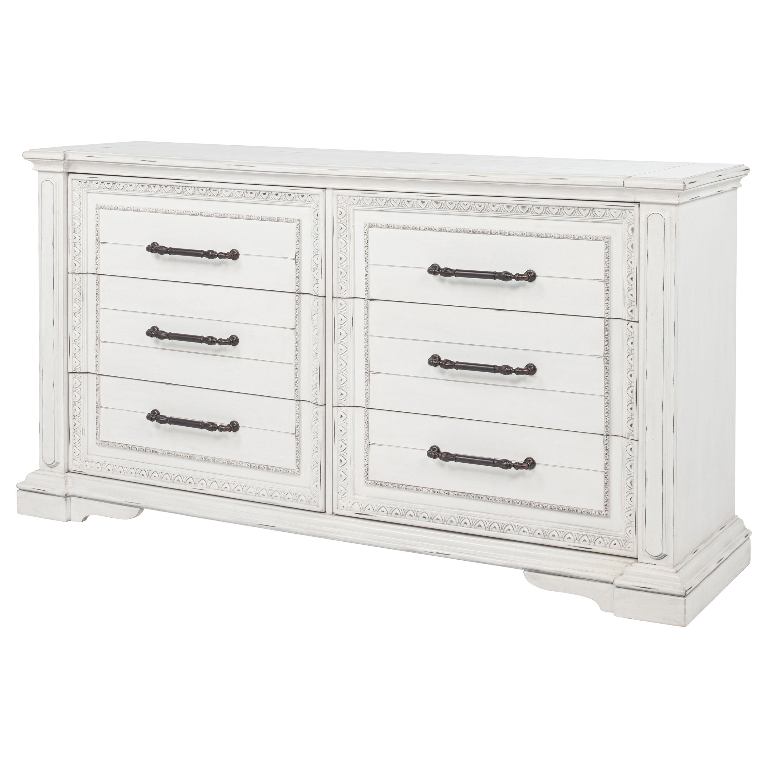 McKinney 6-drawer Bedroom Dresser Cabinet Vintage White