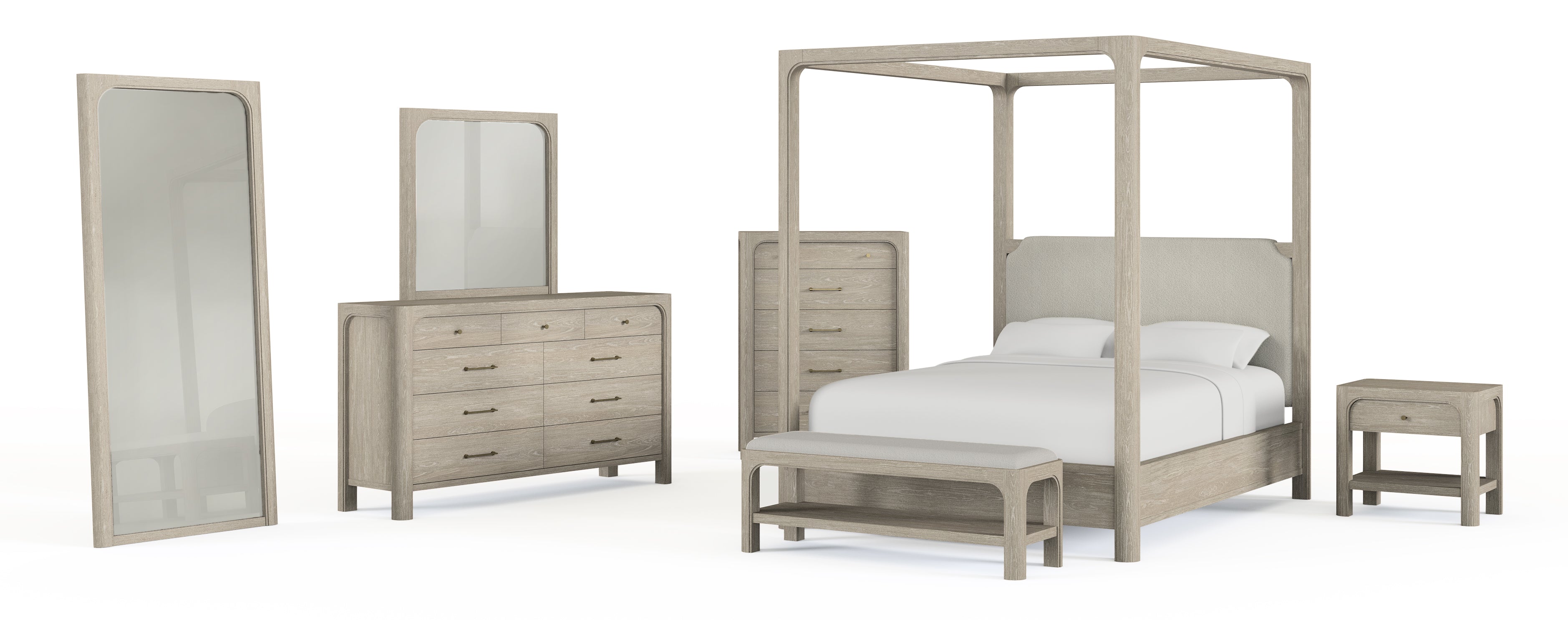 Solano 85-inch Canopy Bed Weathered Mango