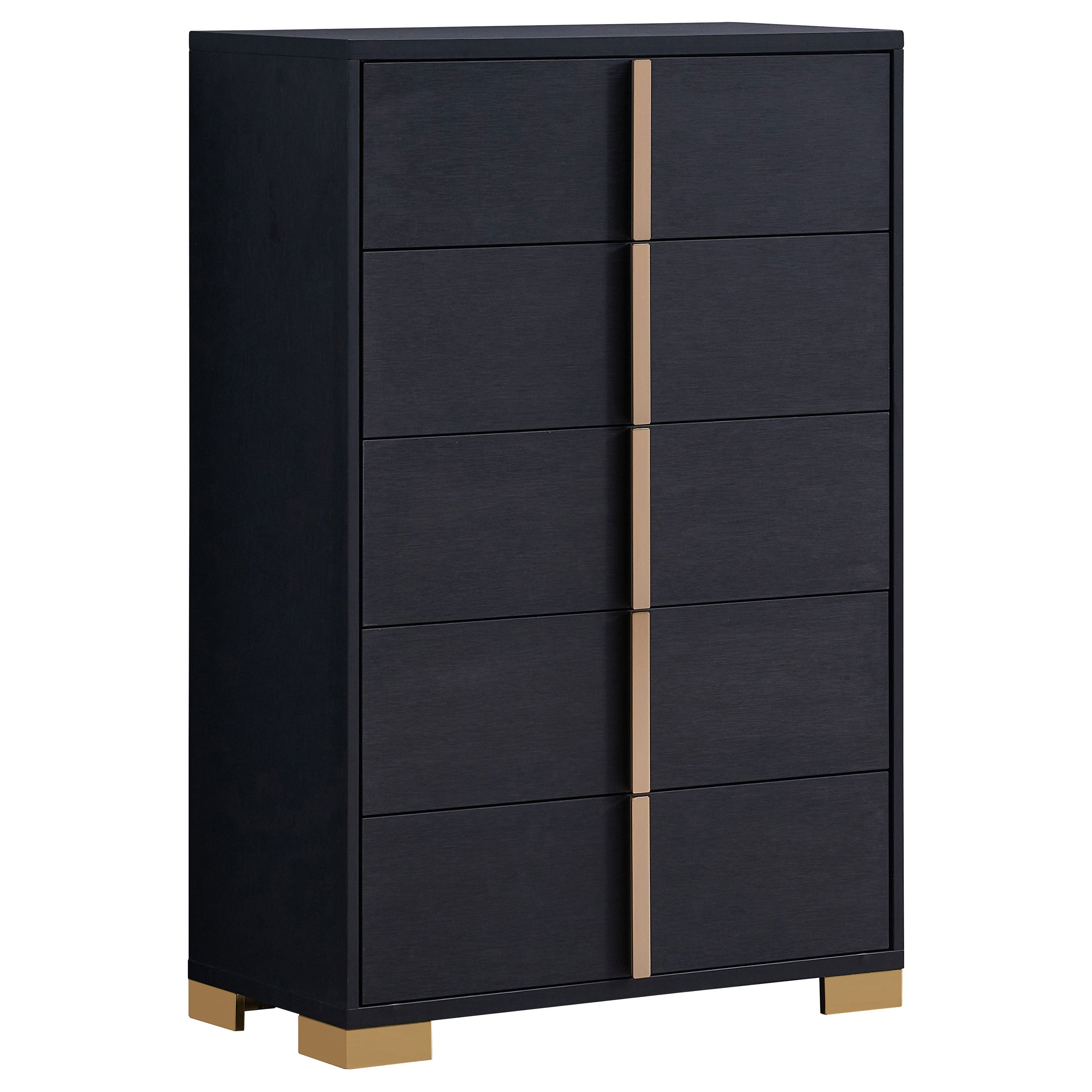 Marceline 5-drawer Chest Black