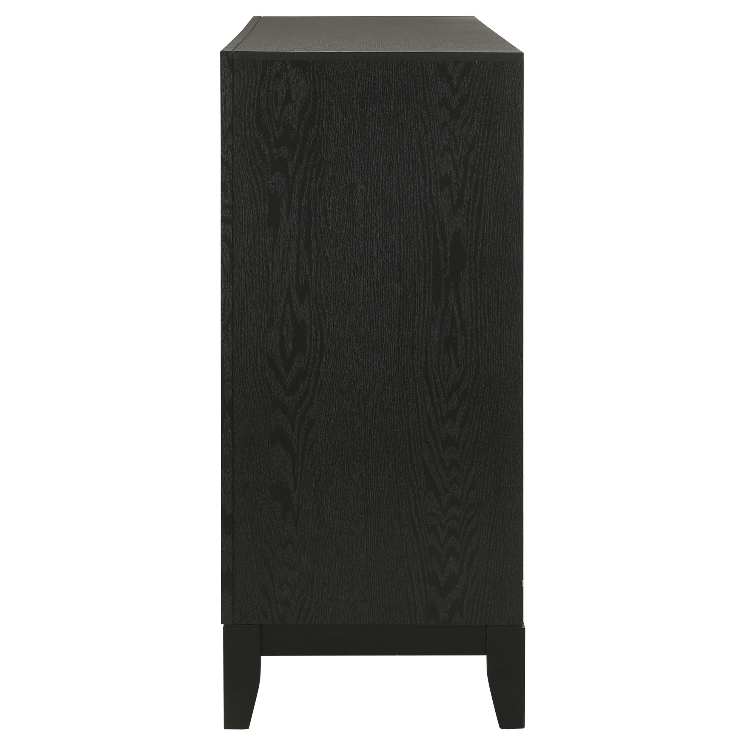 Valencia 5-drawer Chest Light Brown and Black