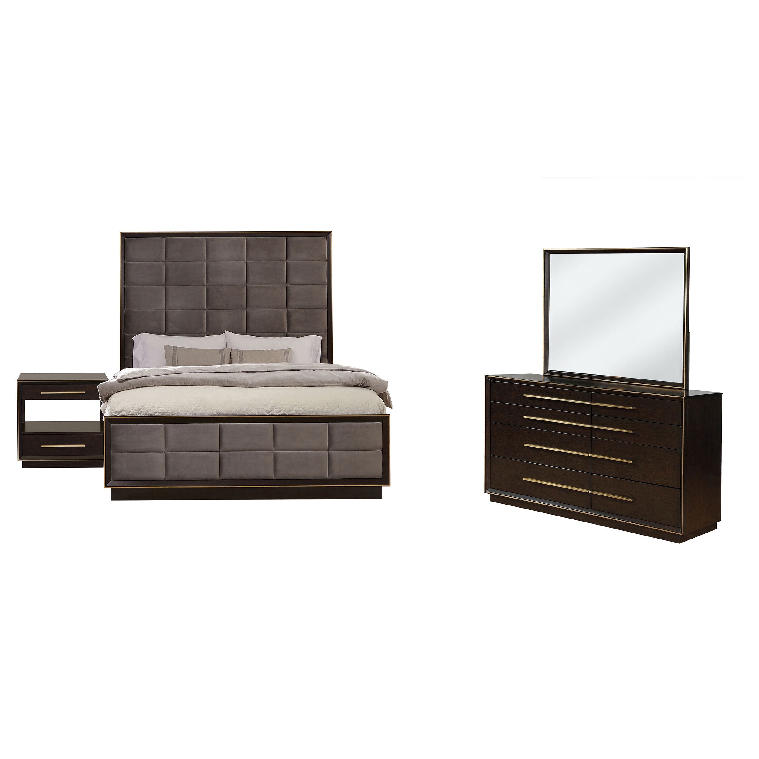 Durango   Panel Bedroom Set Grey and Smoked Peppercorn