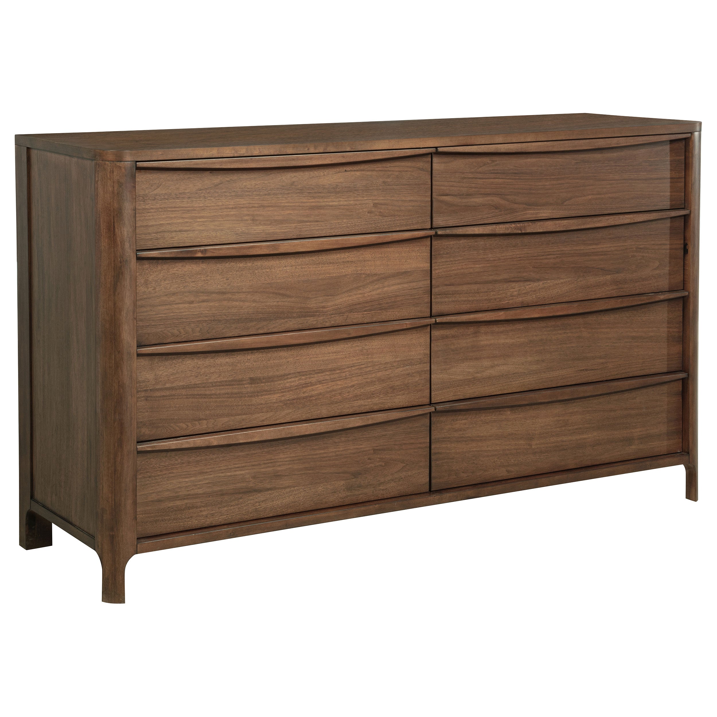 Maderia 8-drawer Dresser and Mirror Walnut