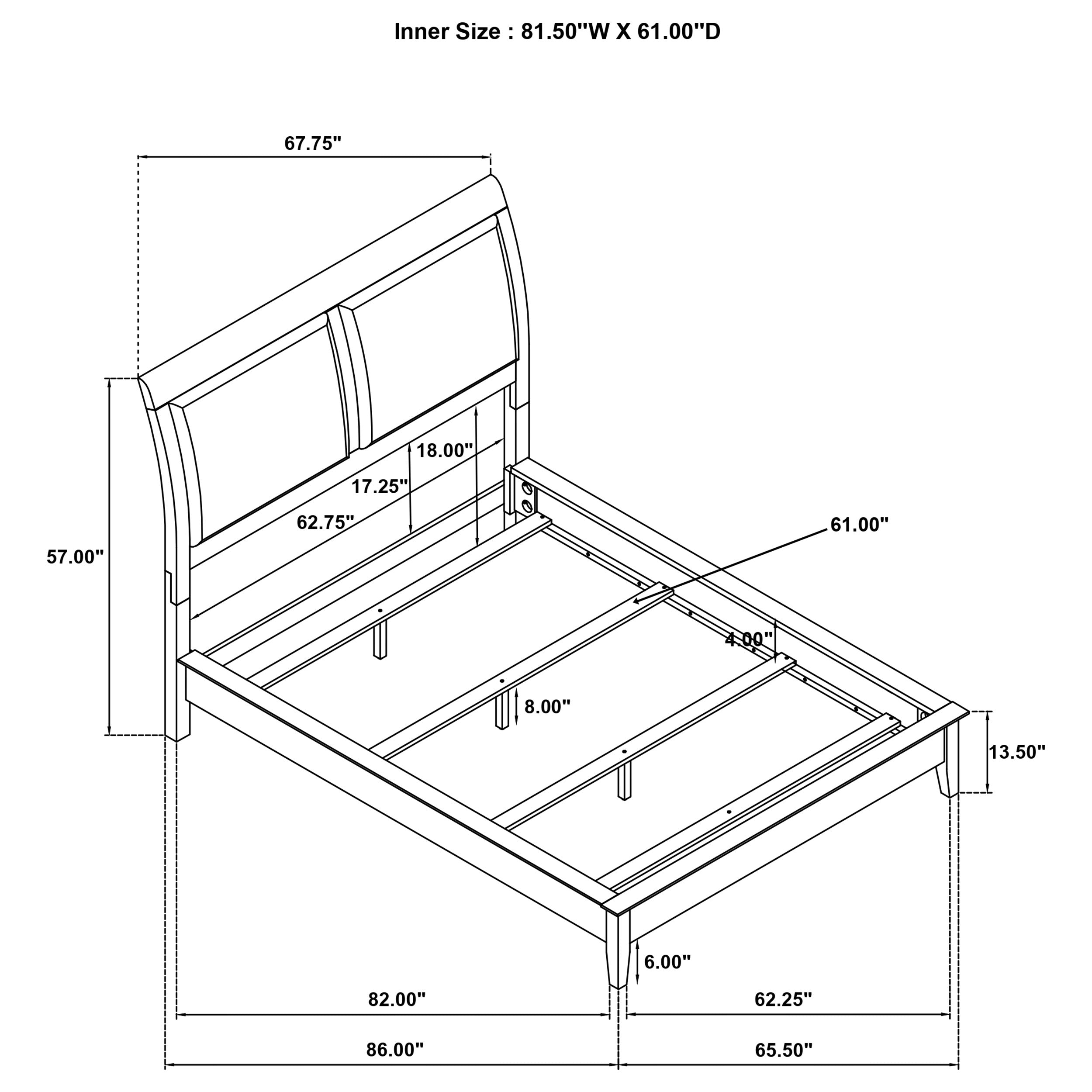 Bexhill 56-inch Upholstered Panel Bed
