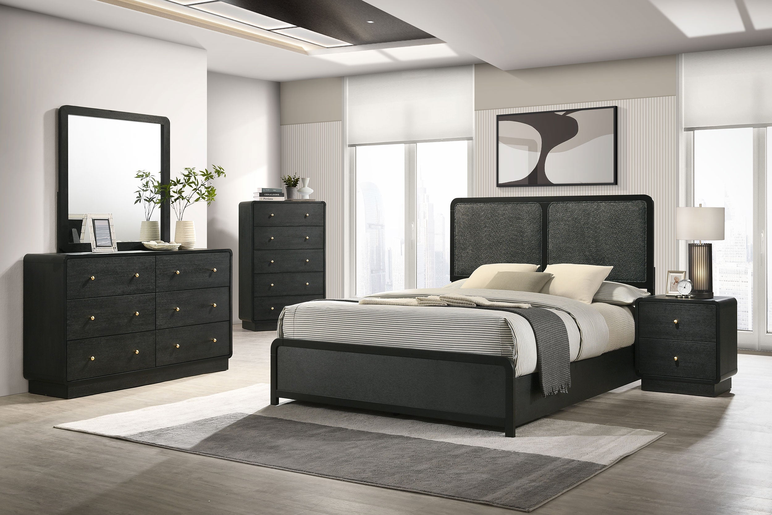 Cavelle 4-piece Queen Bedroom Set Black