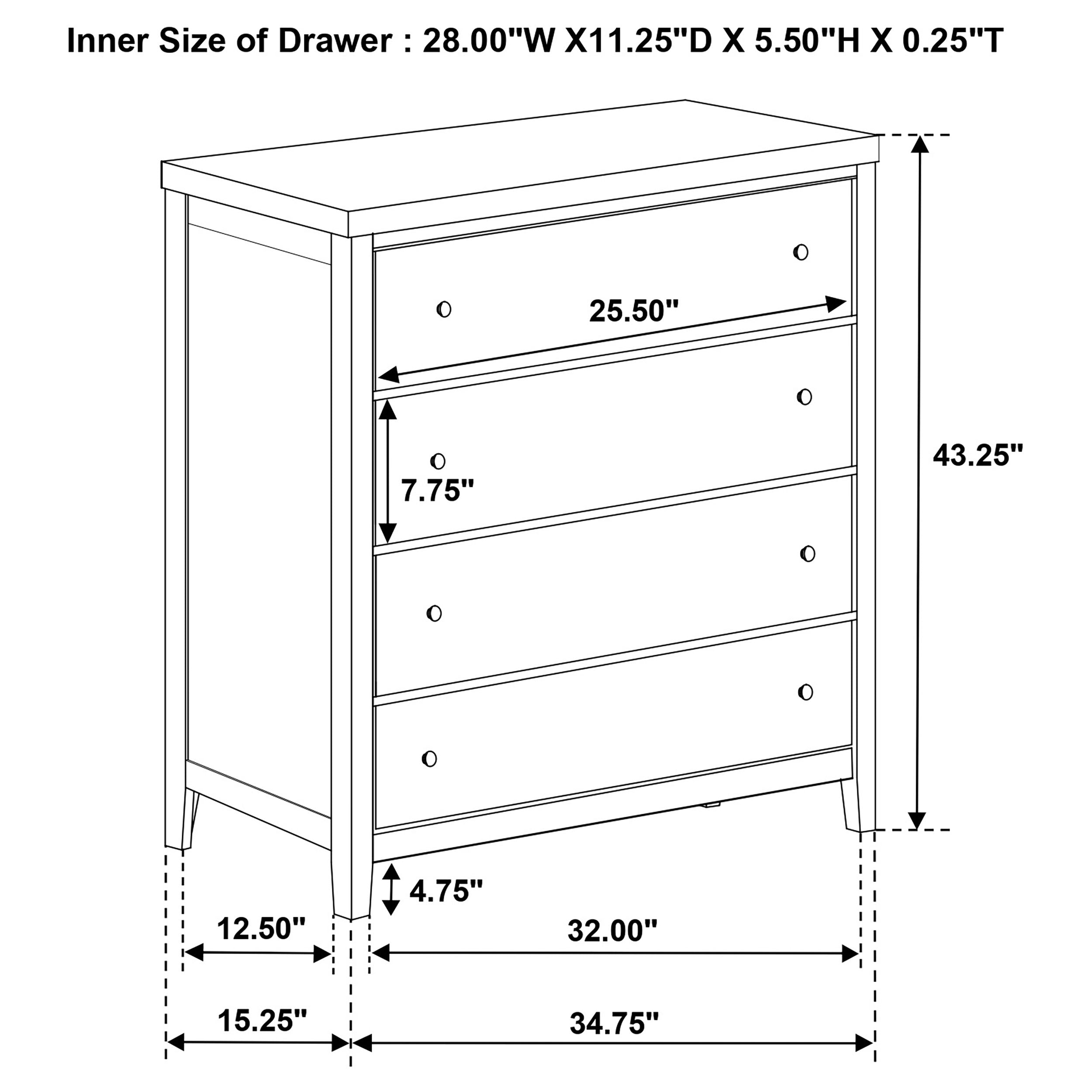 Wilkes 5-drawer Chest of Drawers Dark Cocoa