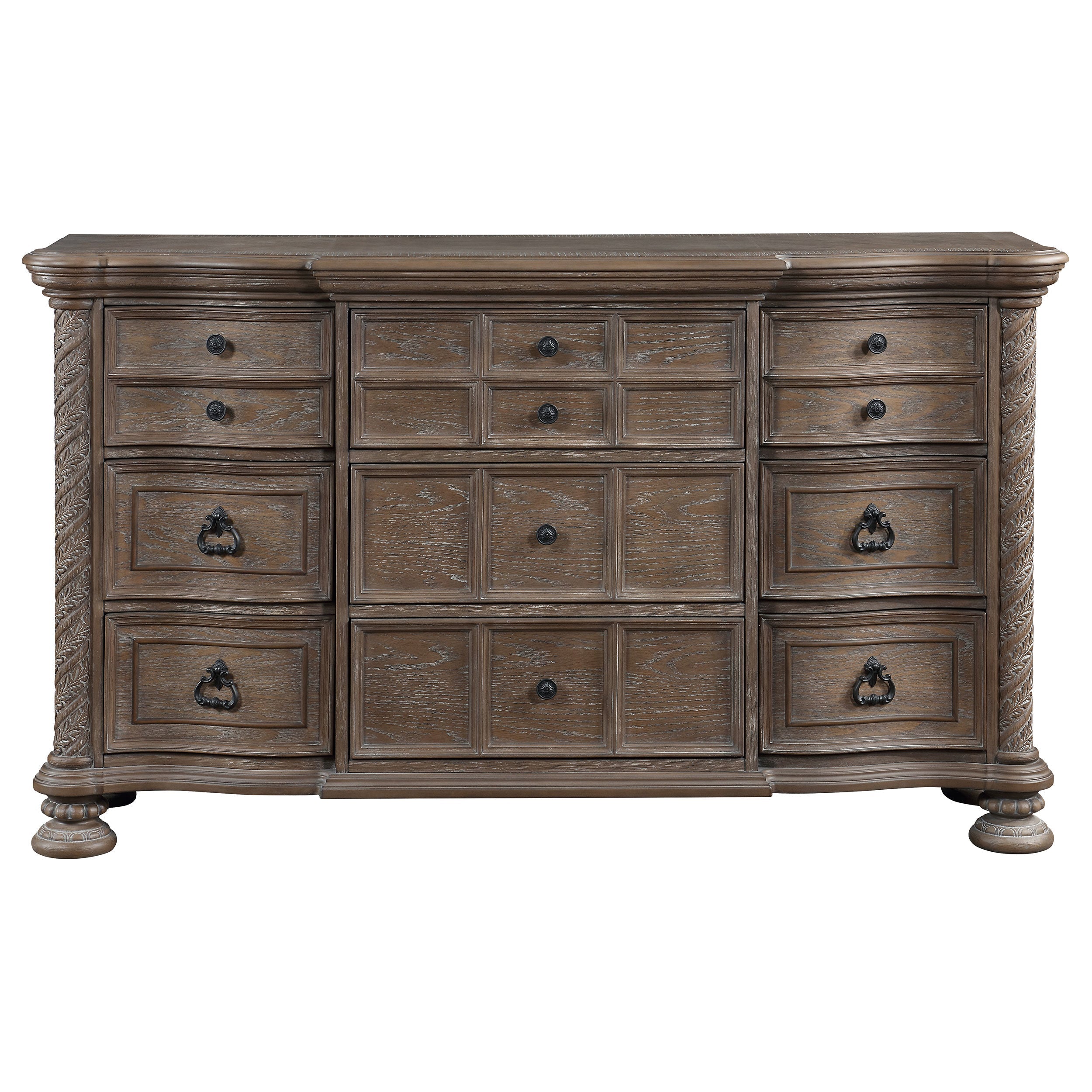 Emmett 9-drawer Dresser with Mirror Walnut