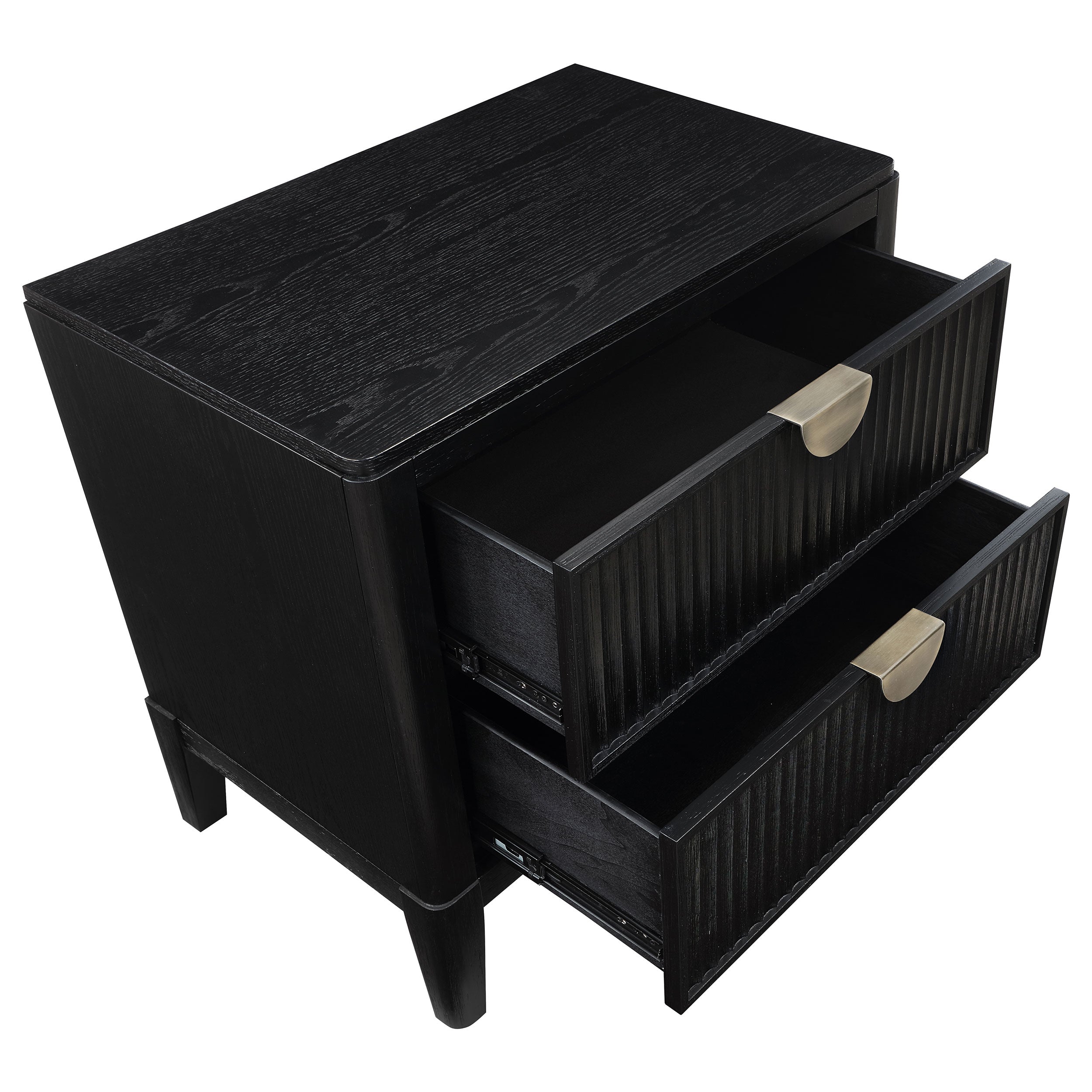 Brookmead 2-Drawer Nightstand Black