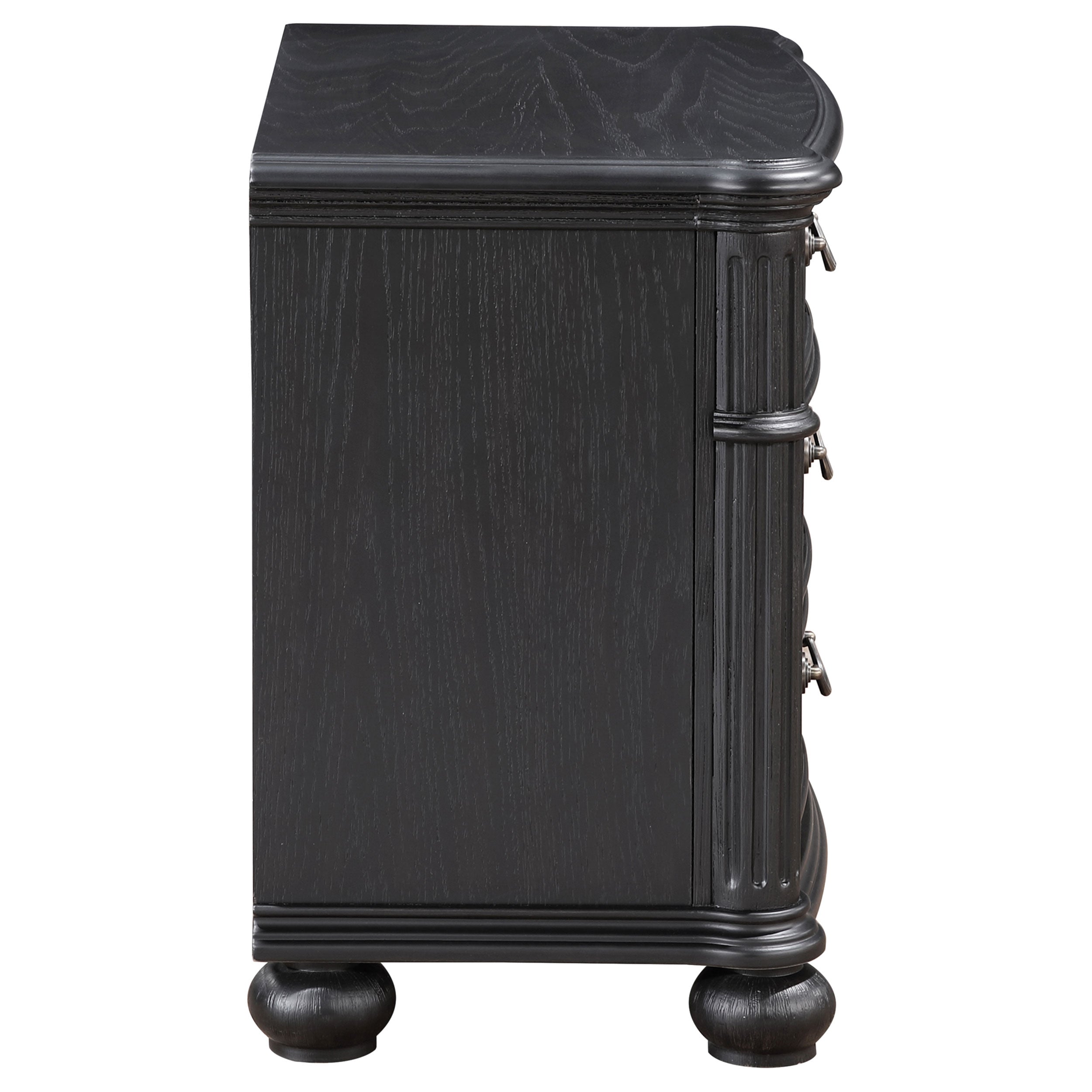 Celina 3-drawer Nightstand Bedside Table Black