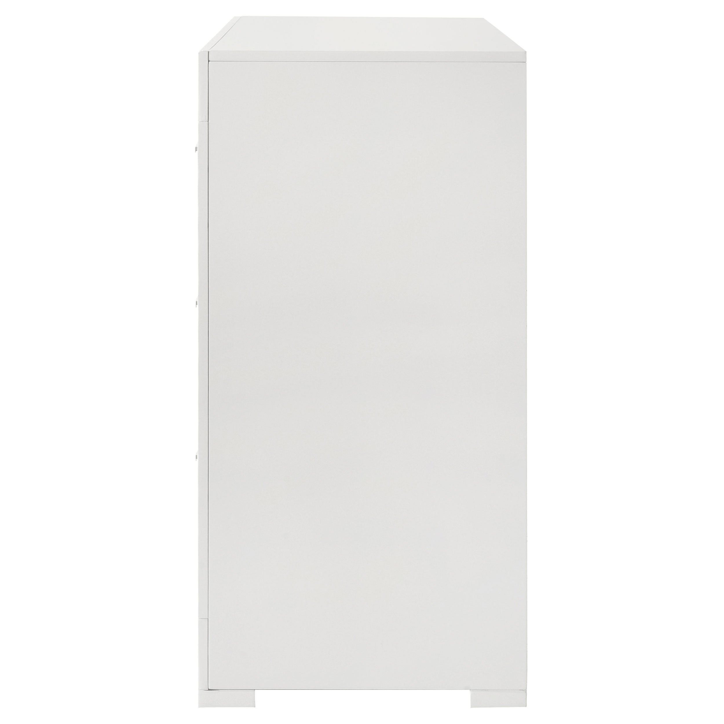 Ives 6-drawer Dresser Cabinet White High Gloss