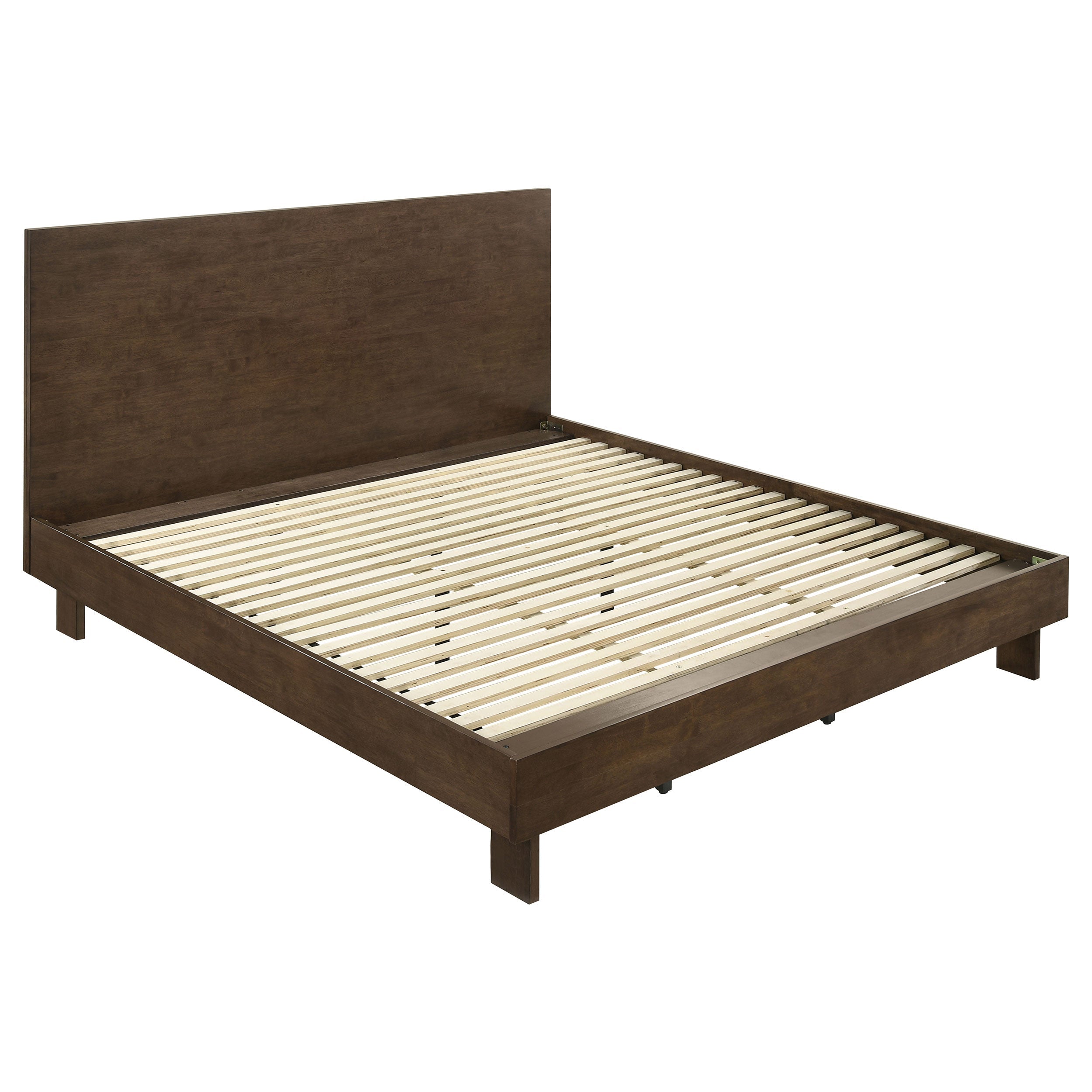 Glenwood 48-inch Queen Platform Panel Bed Warm Brown