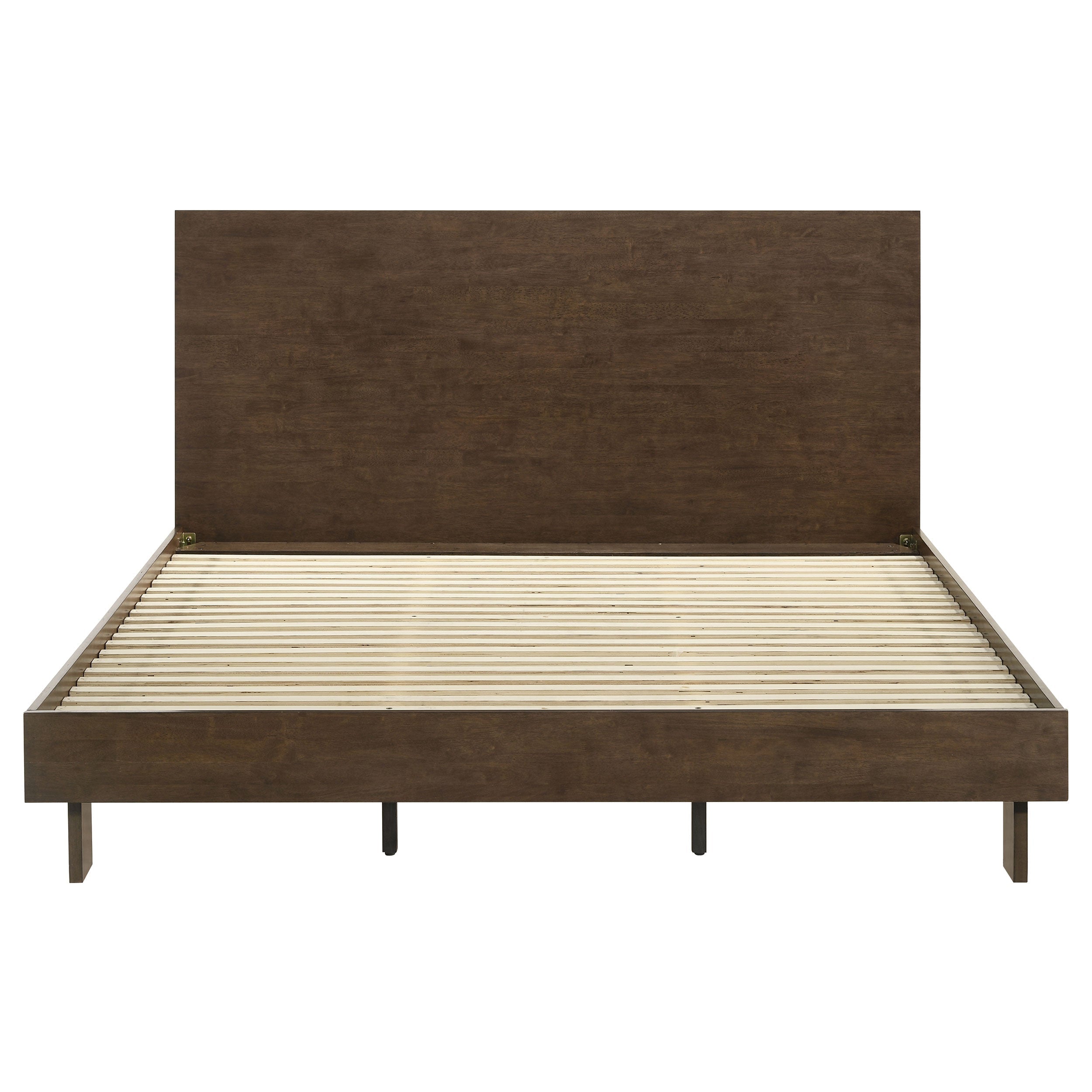 Glenwood 48-inch Queen Platform Panel Bed Warm Brown