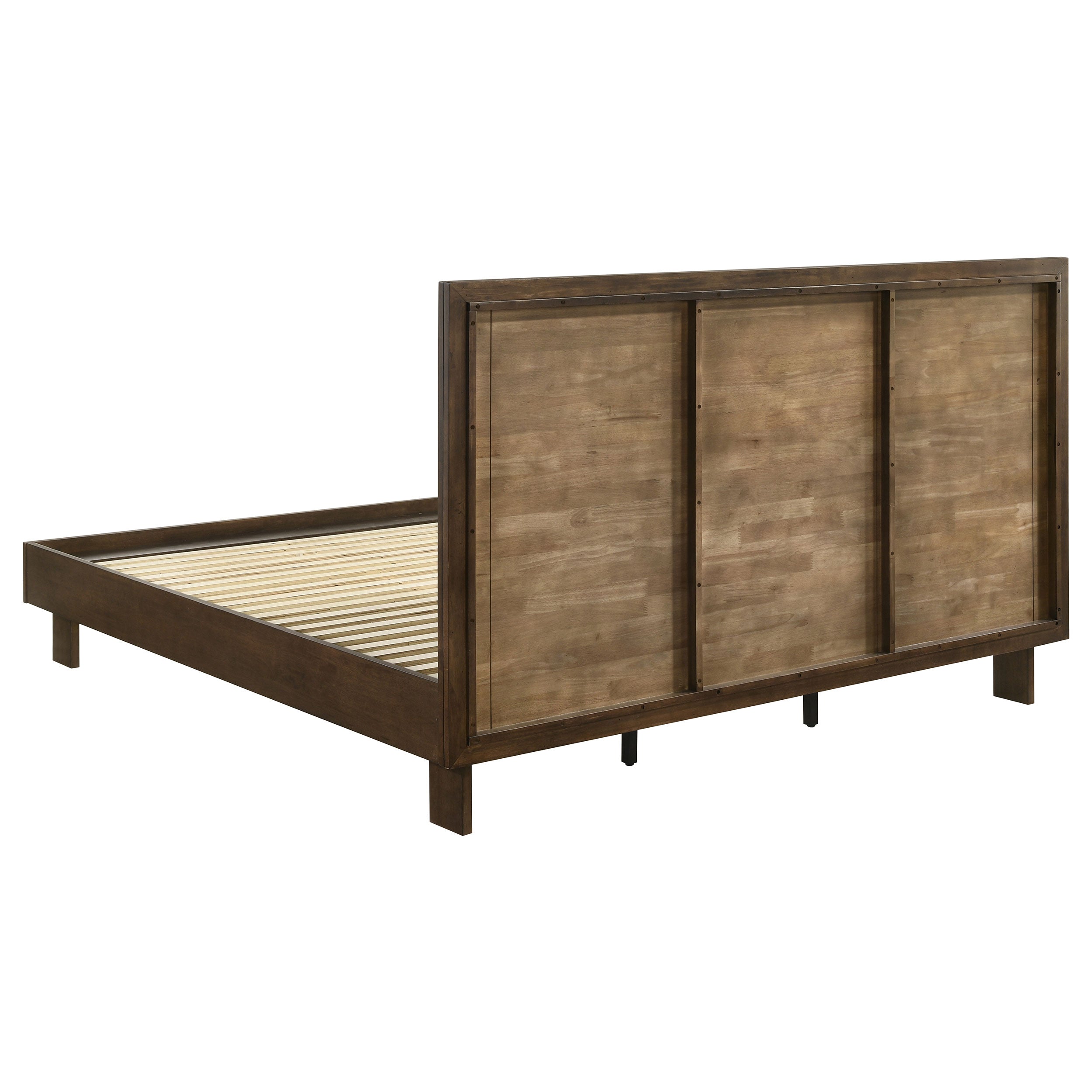 Glenwood 48-inch Queen Platform Panel Bed Warm Brown