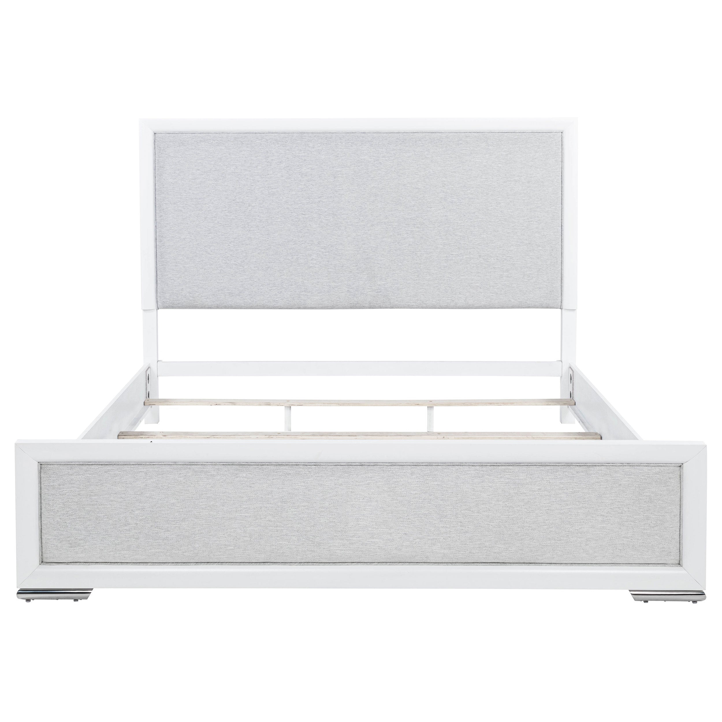 Gracemont 57-inch  Panel Bed Grey and White