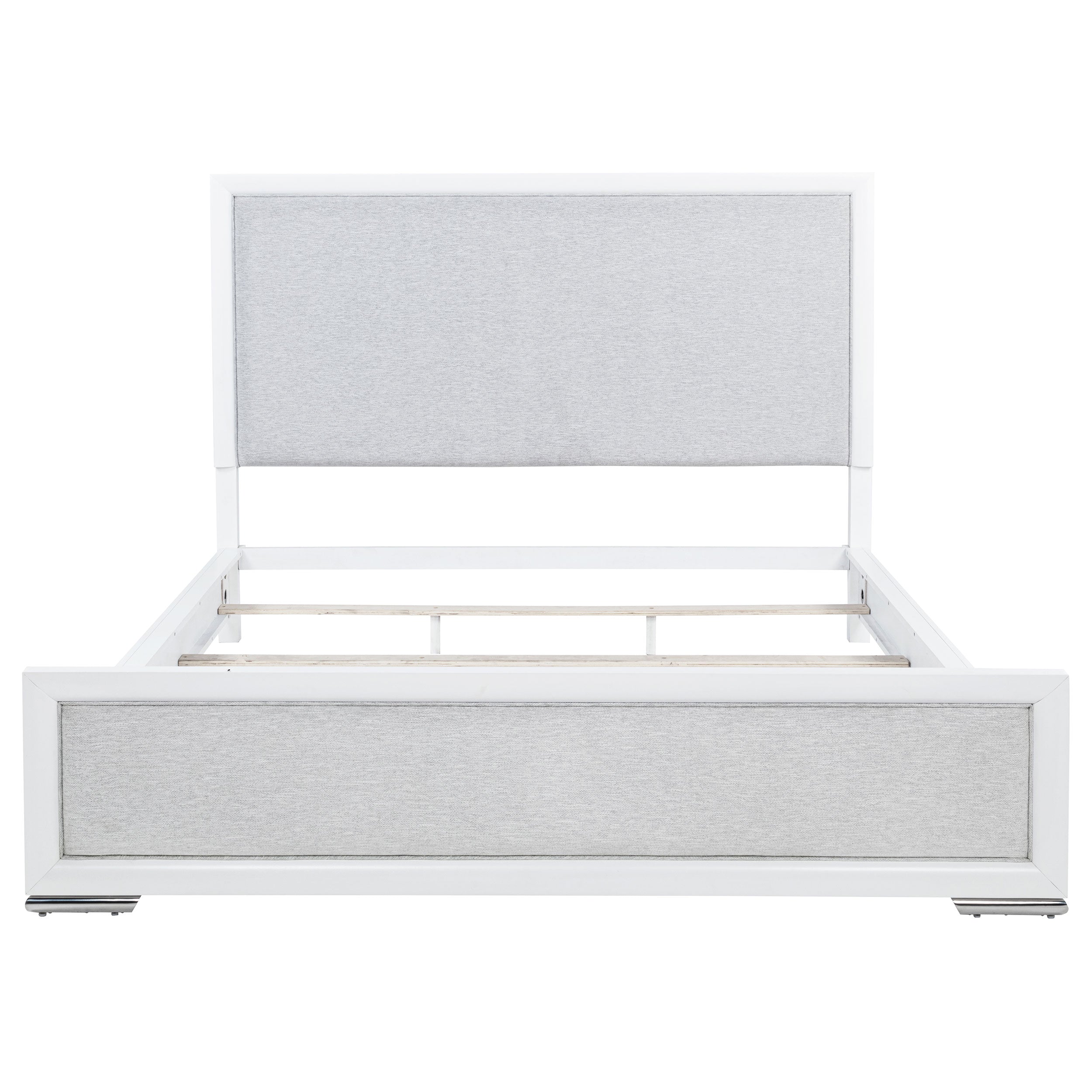 Gracemont 57-inch  Panel Bed Grey and White