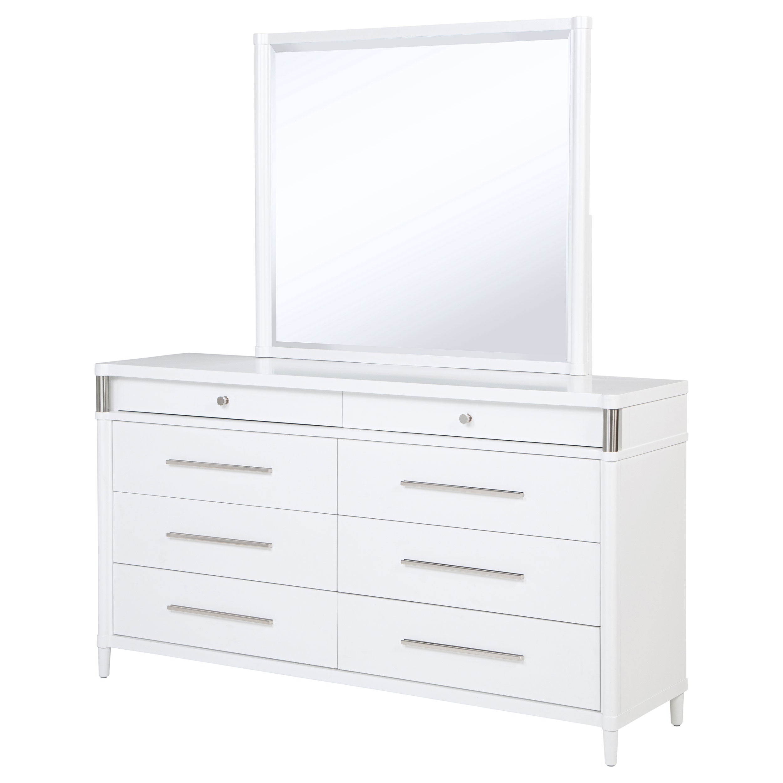 Gracemont 8-drawer Bedroom Dresser with Mirror White