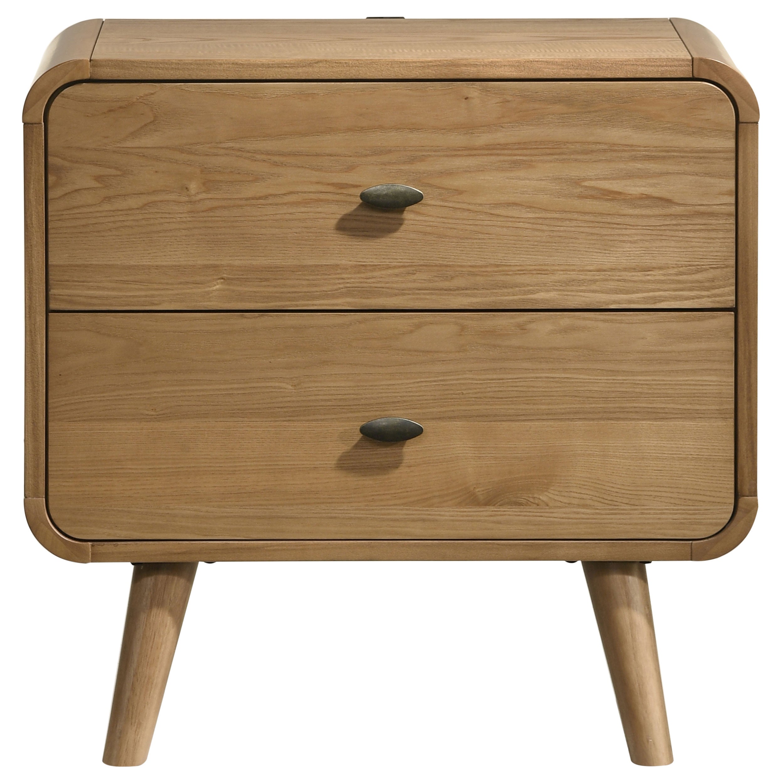 Robyn 2-drawer Nightstand Bedside Table Dark Walnut
