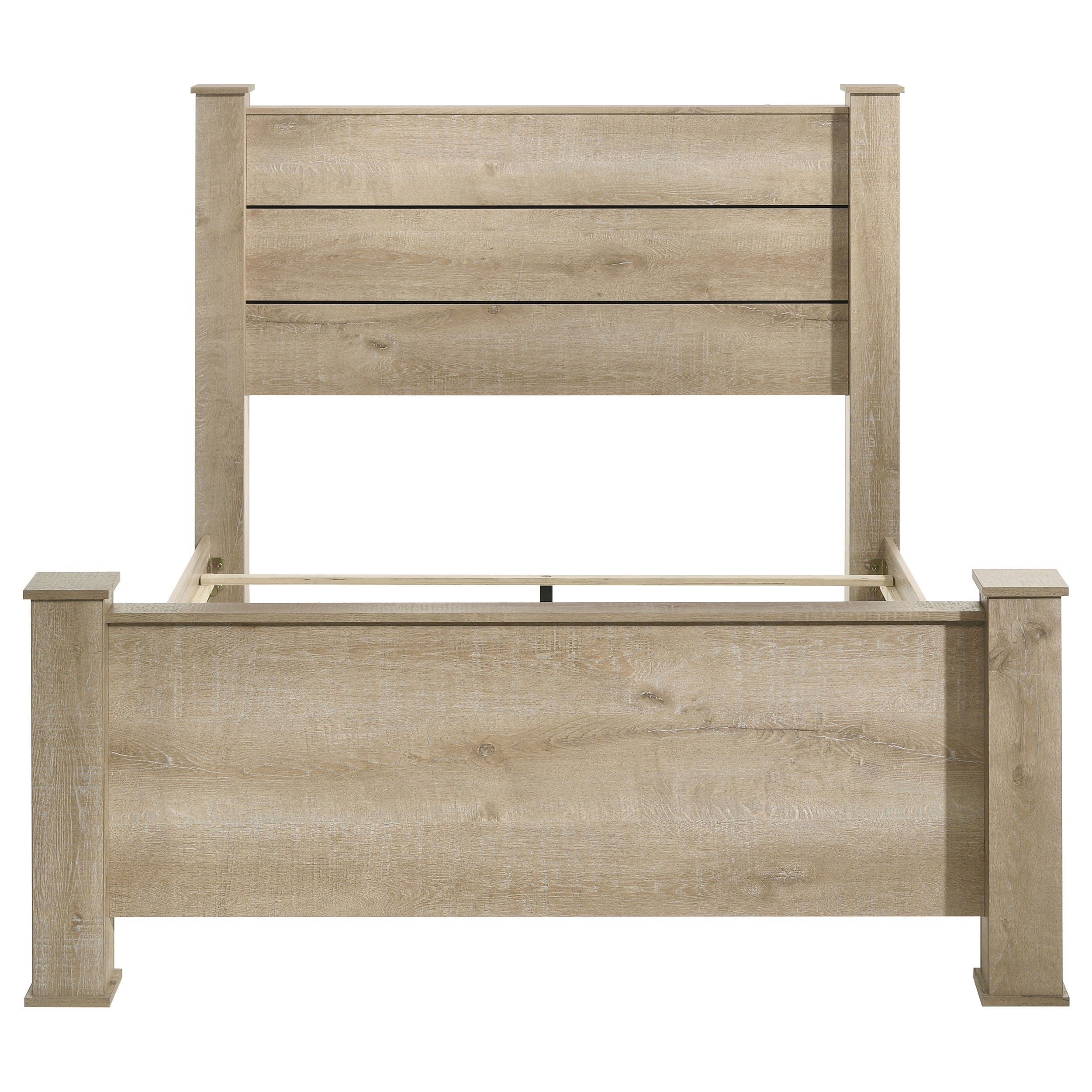 Oakglen 55-inch California King Panel Bed Weathered Oak