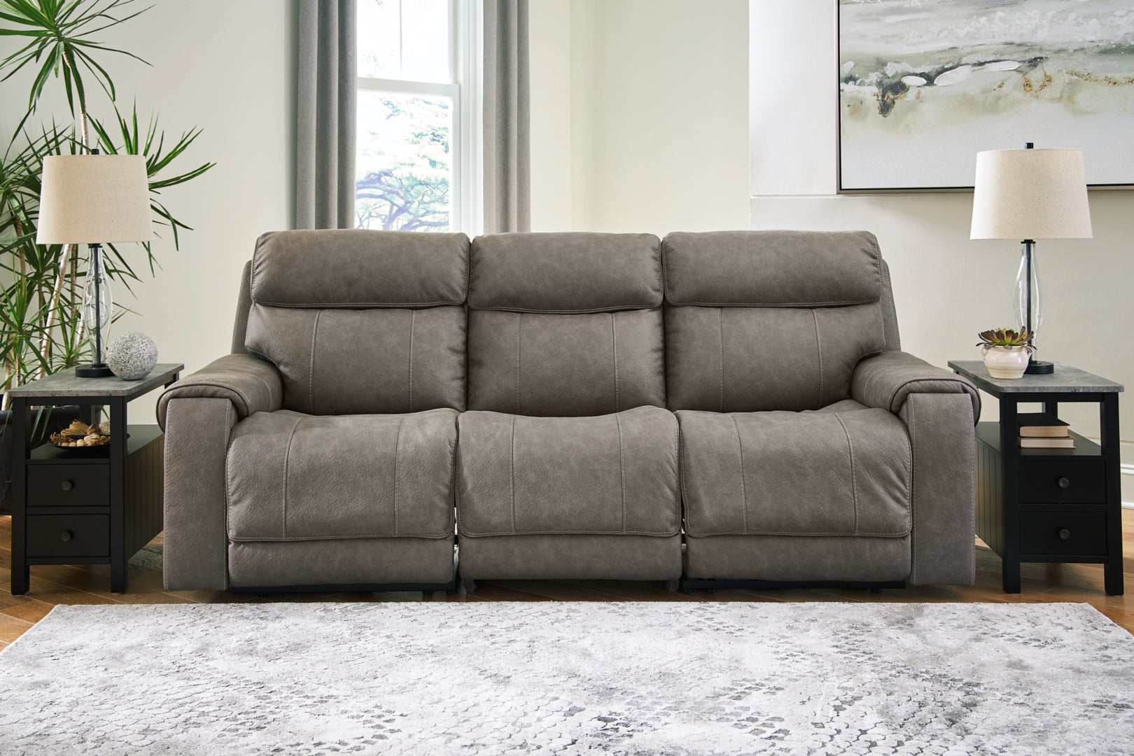 Starbot 3-Piece Power Reclining Sectional Loveseat with Console