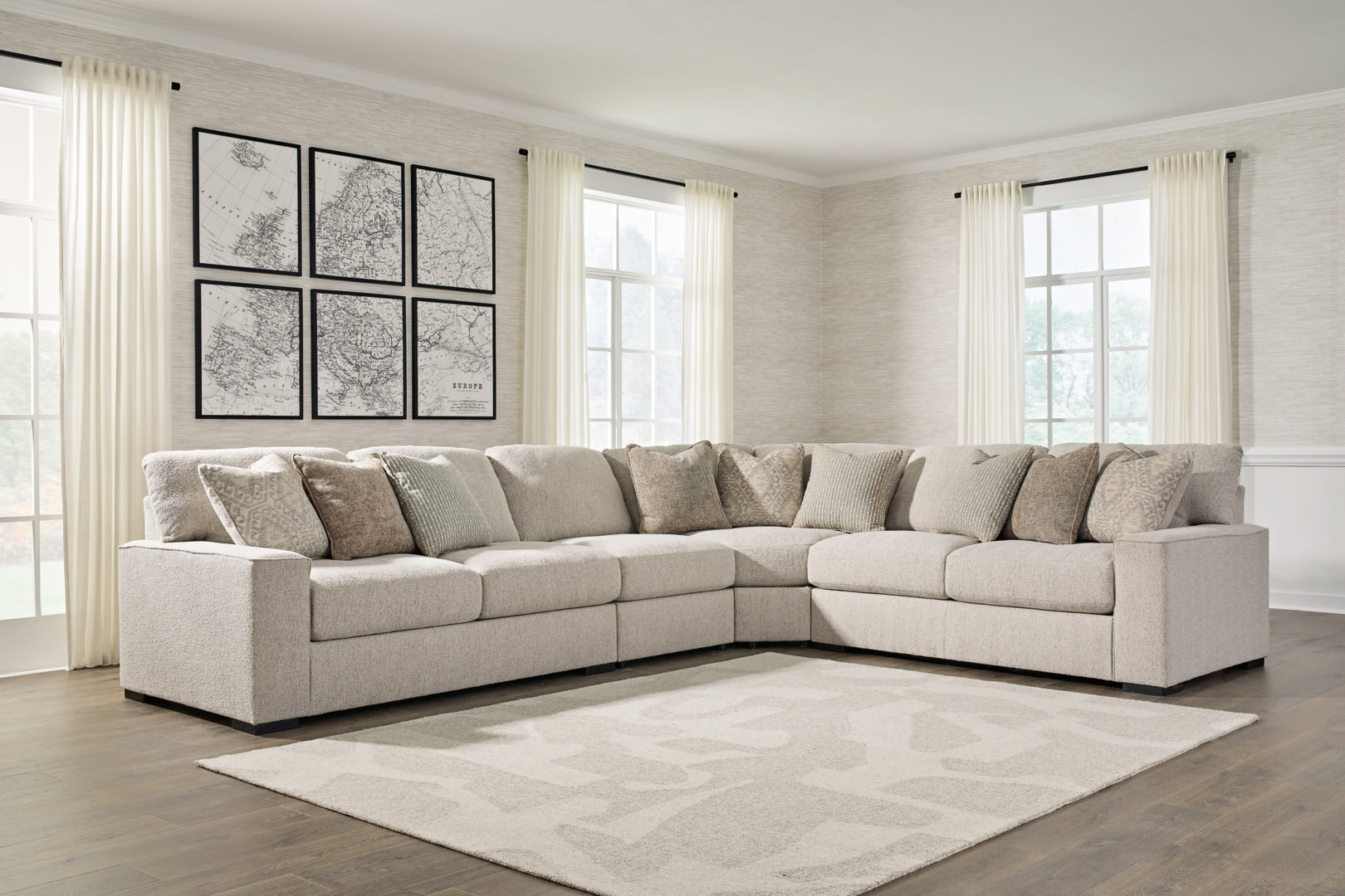 Ballyton 5-Piece Sectional with Ottoman