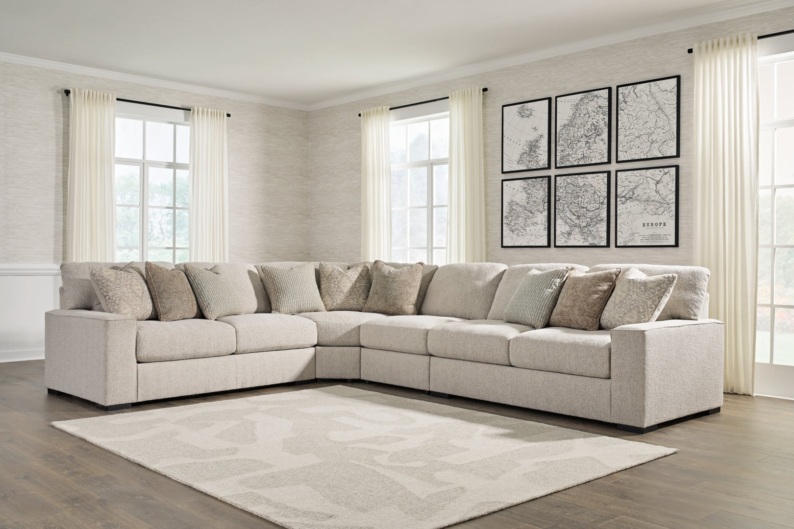 Ballyton 5-Piece Sectional with Ottoman