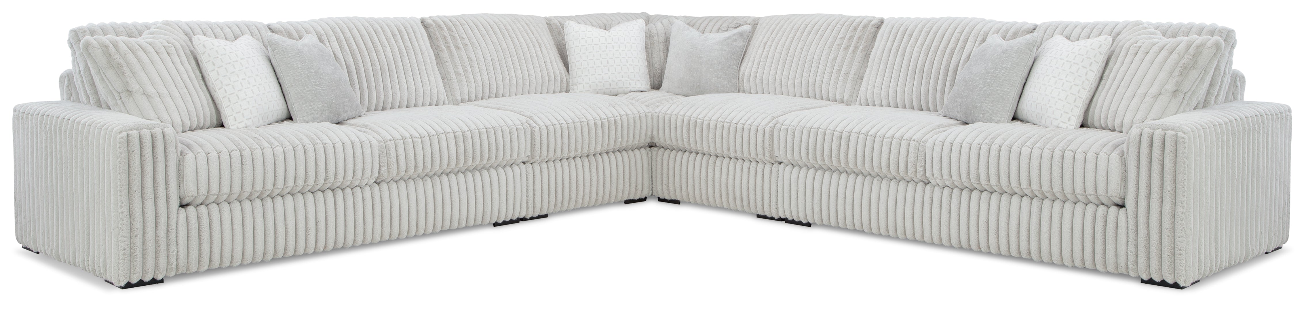 Stupendous 4-Piece Sectional with Ottoman