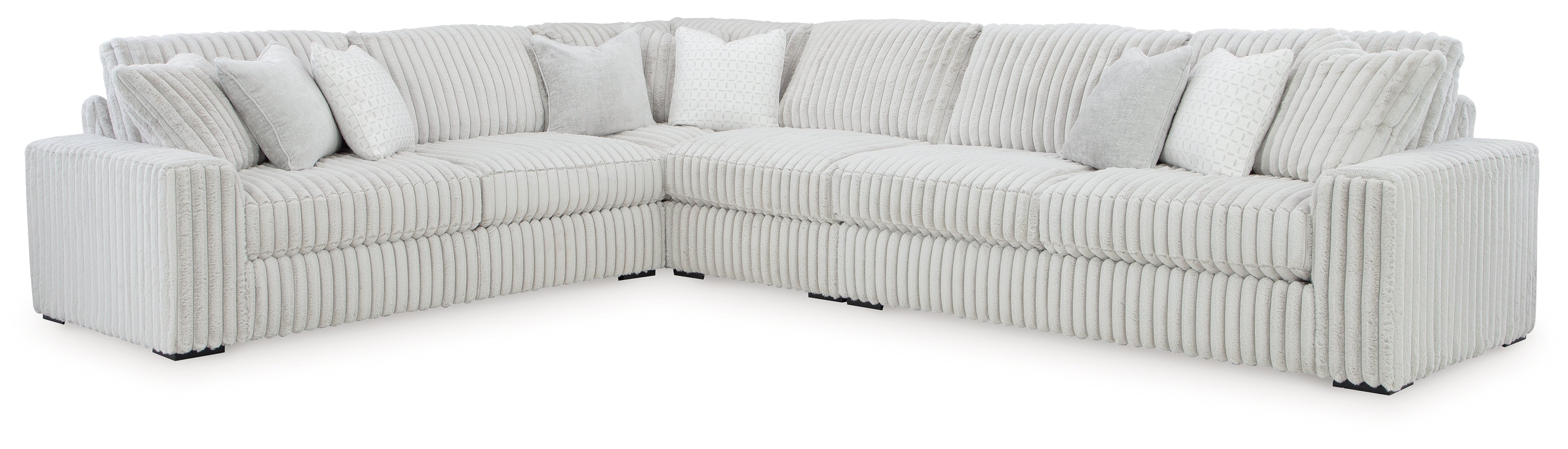 Stupendous 4-Piece Sectional with Ottoman