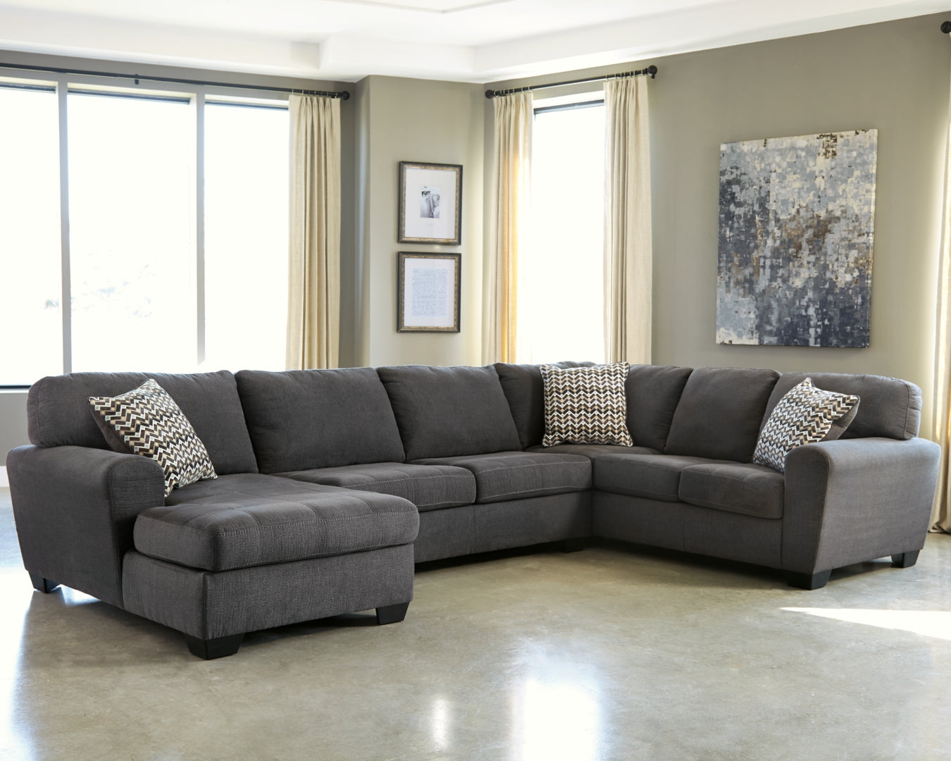 Ambee 3-Piece Sectional with Ottoman