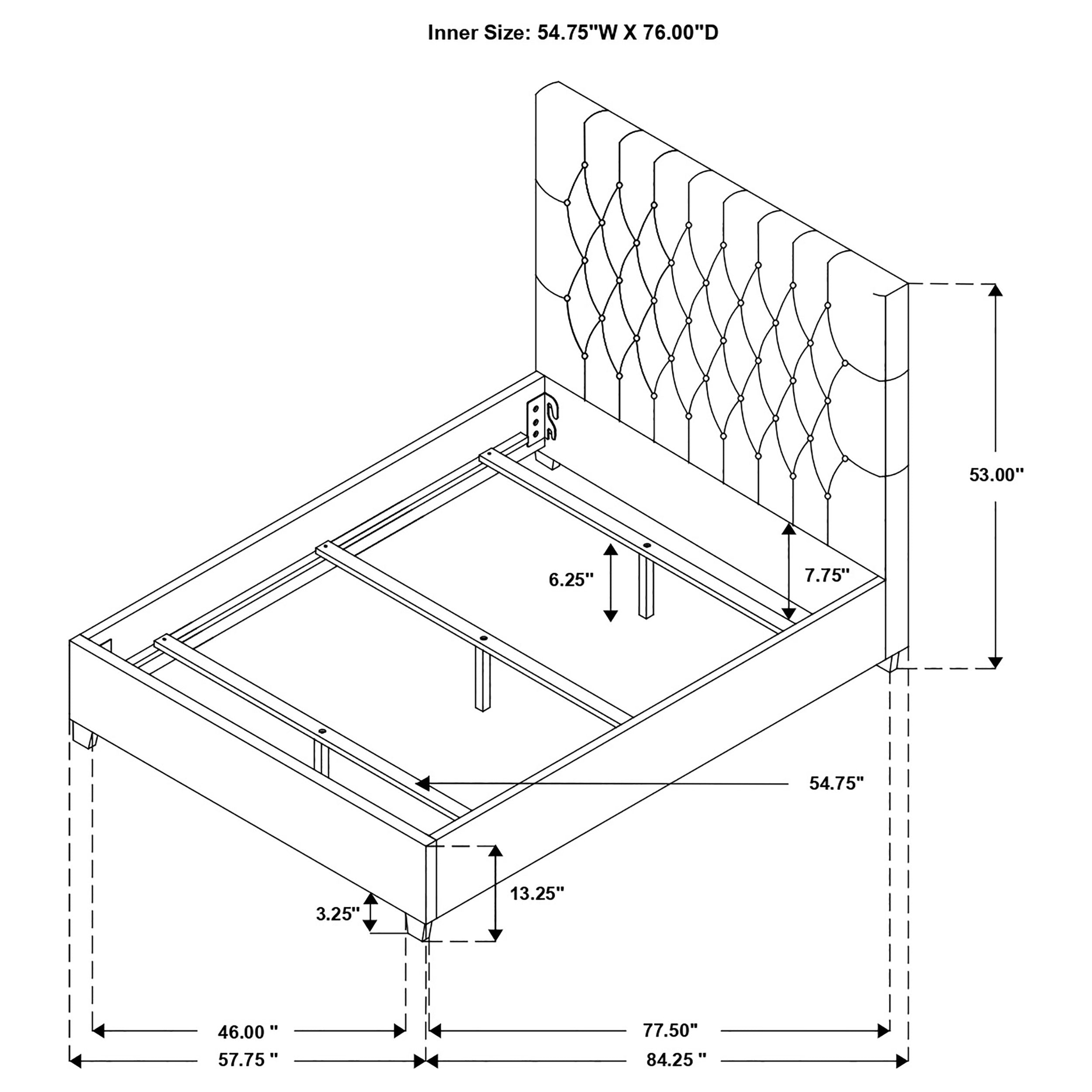 Chloe Upholstered California King Panel Bed Oatmeal