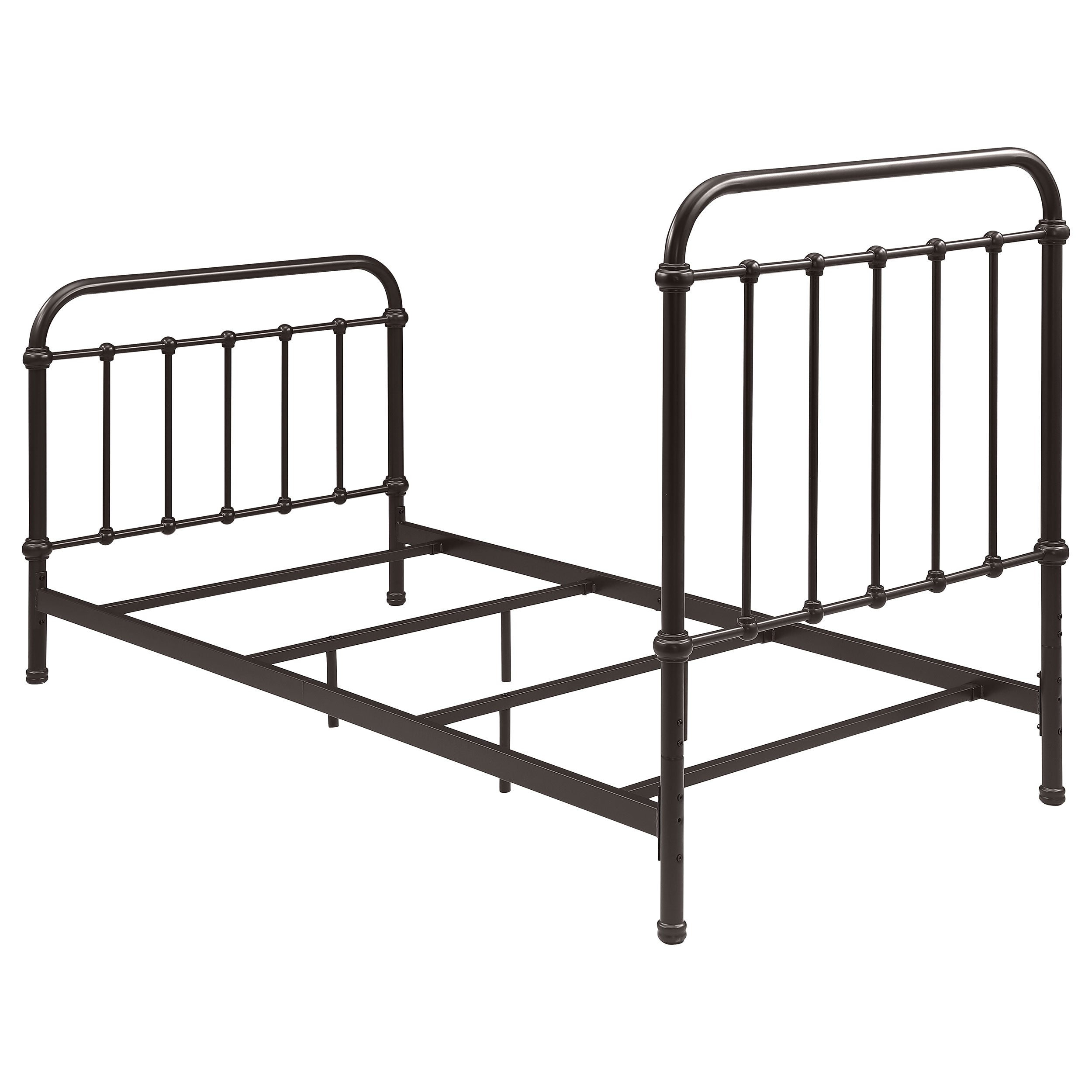Livingston Metal California King Open Frame Bed Dark Bronze