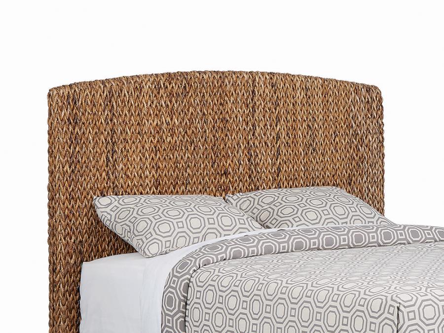 Laughton Woven Banana Leaf Panel Headboard Amber