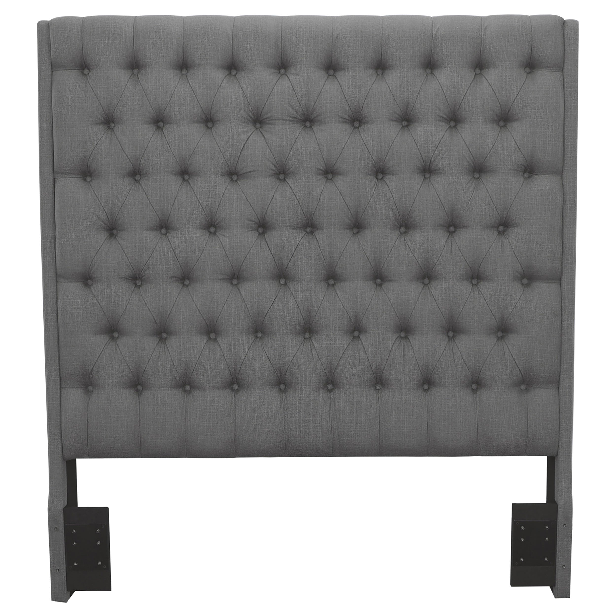 Camille Upholstered California King Panel Headboard Grey