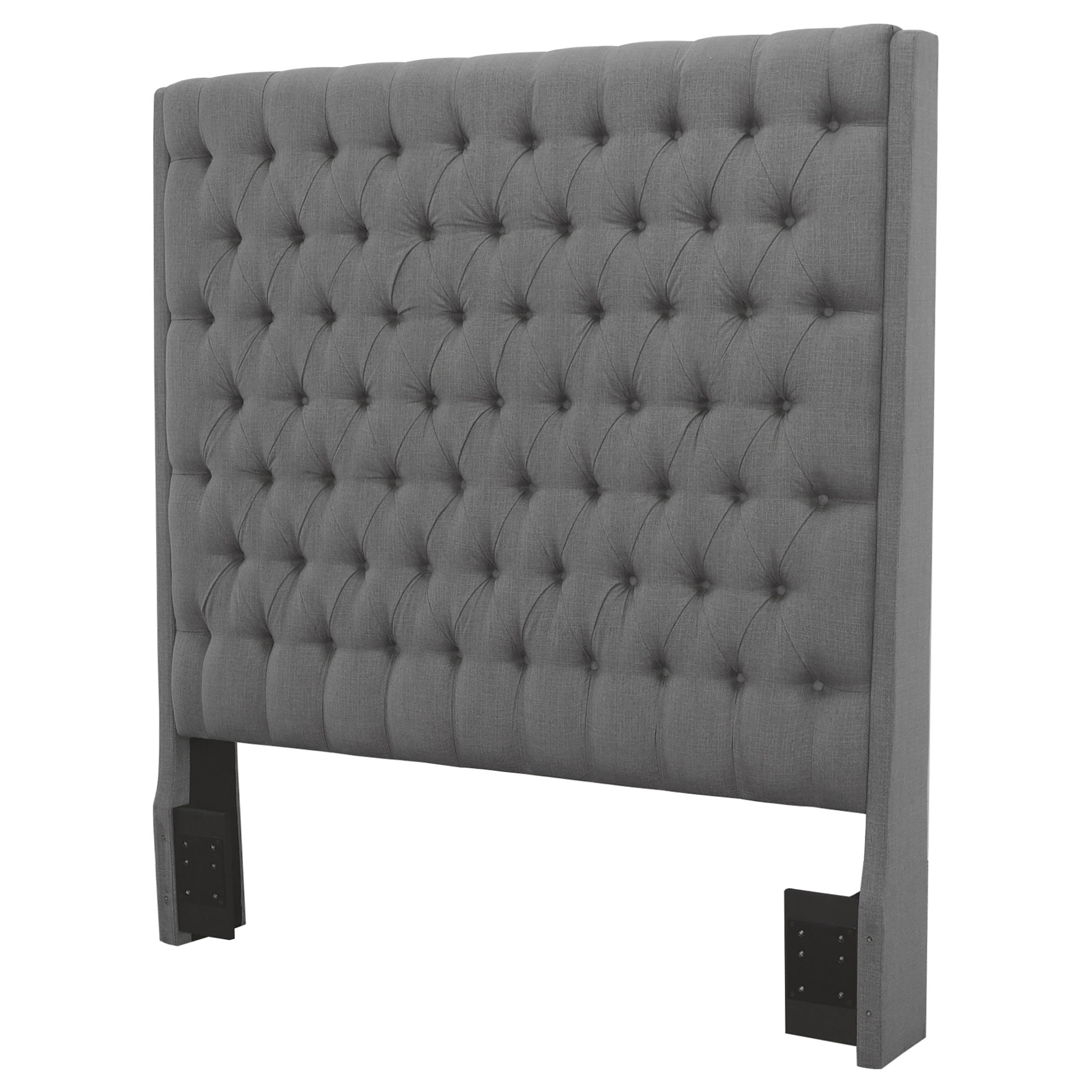 Camille Upholstered California King Panel Headboard Grey