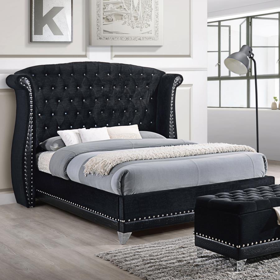 Barzini Upholstered Wingback Bed