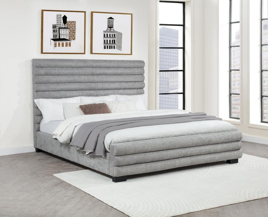 Patricia 58-inch Boucle Upholstered Bed Grey